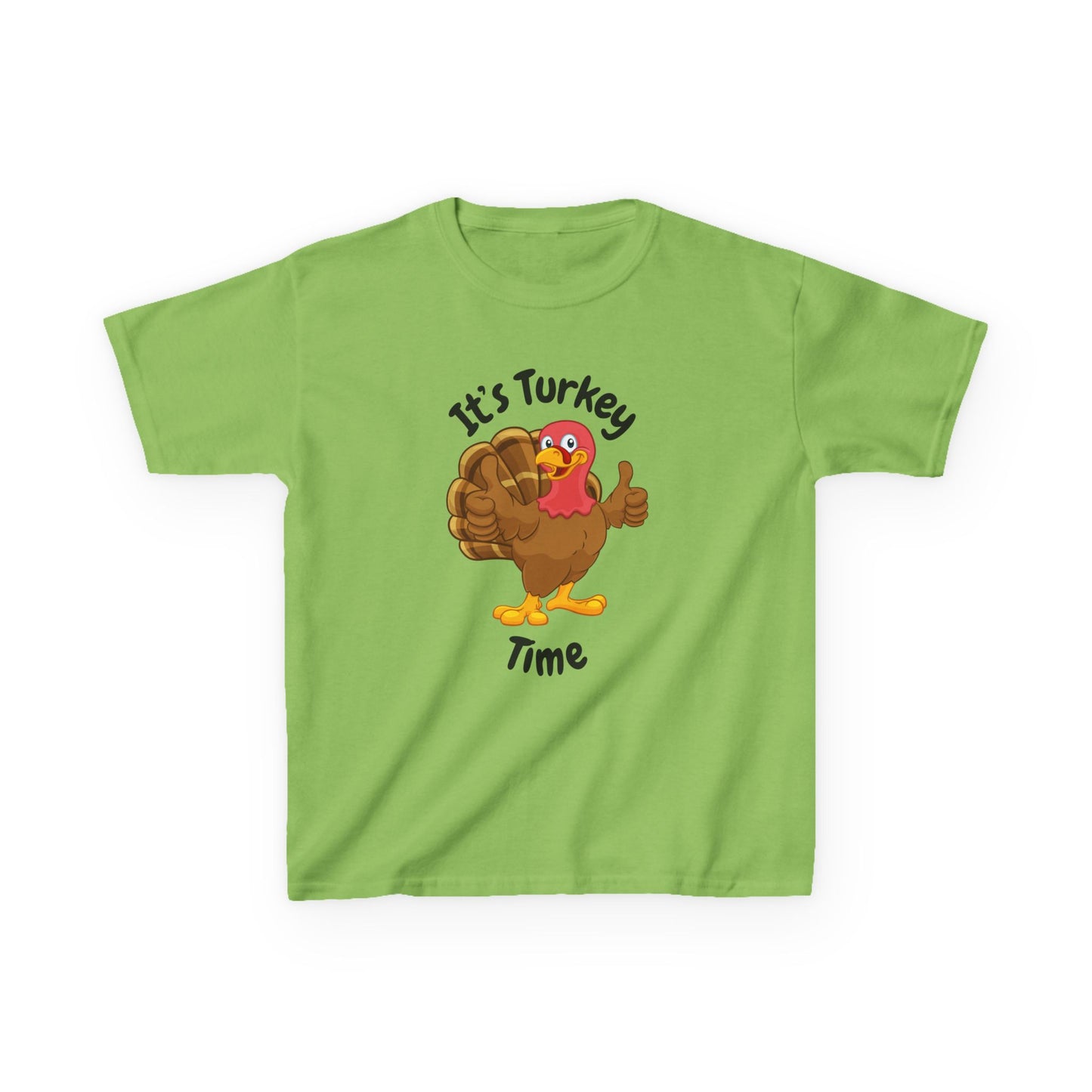 It's Turkey Time Kid Tee - Fun Thanksgiving Shirt for Boys and Girls