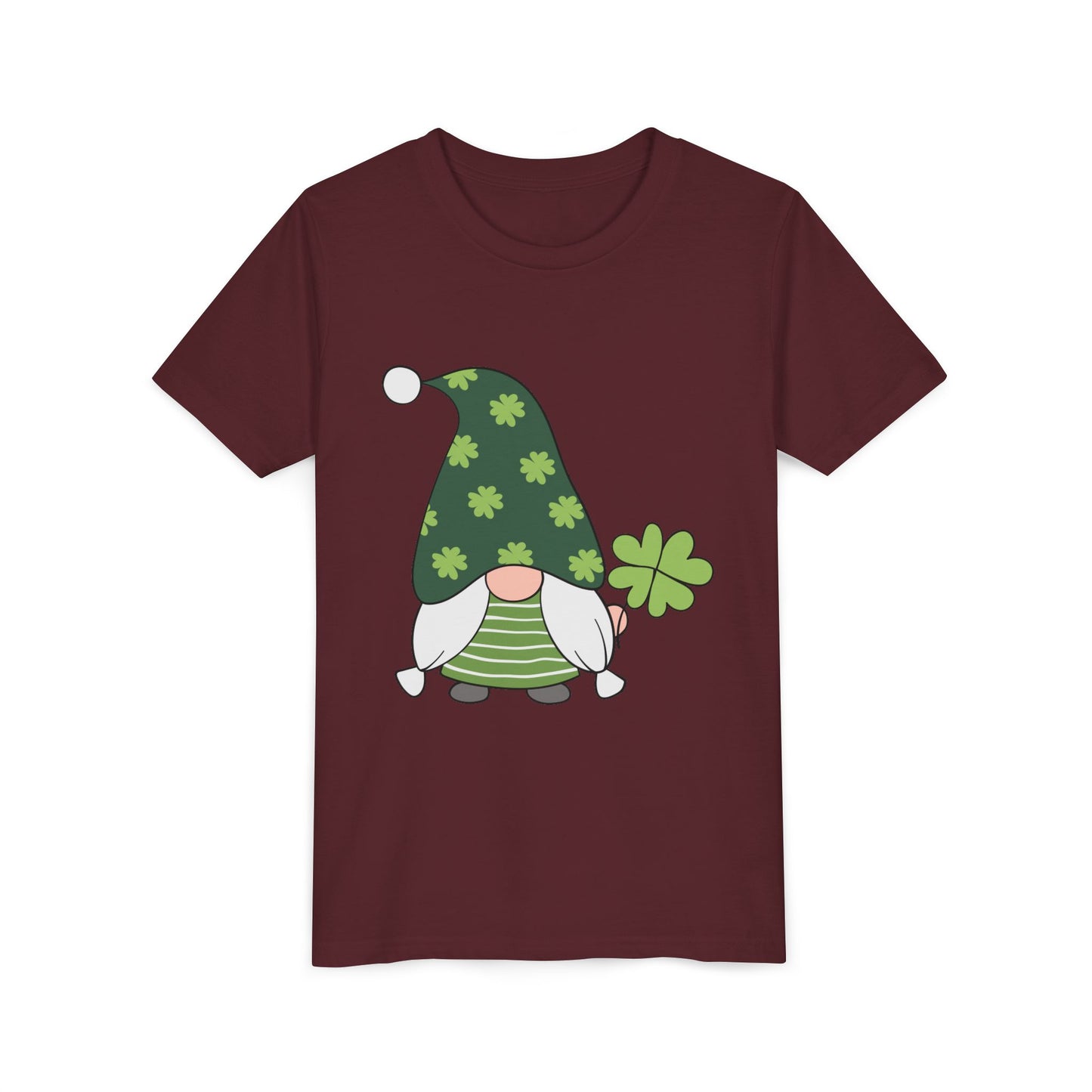 Shamrock Gnome Youth Tee | St. Patrick's Day Clover Kids Shirt