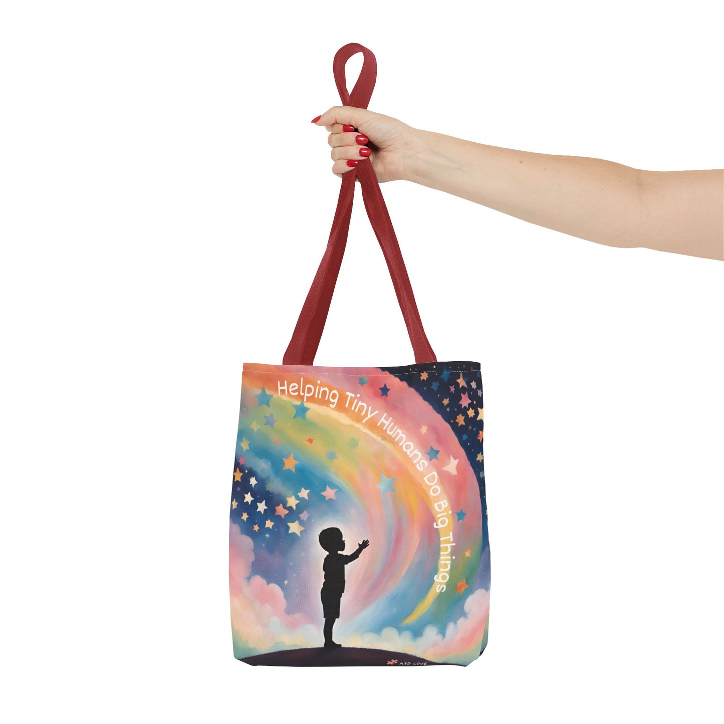 Helping Tiny Humans Do Big Things Tote - Inspiring Kids to Reach for the Stars