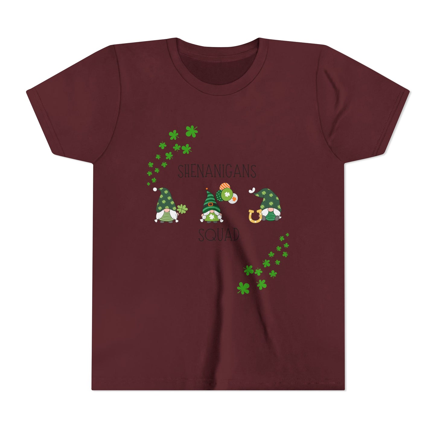 Shenanigans Squad Gnomes Youth Tee | St. Patrick's Day Shamrock Kids Shirt