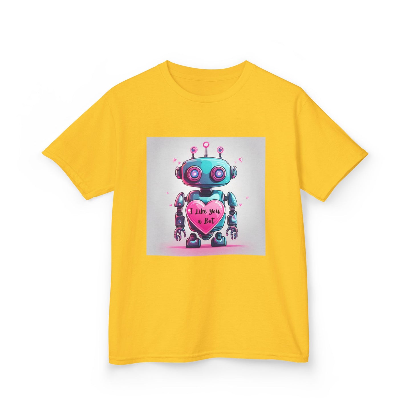 I Like You a Bot - Blue Robot Valentine's Kids Tee