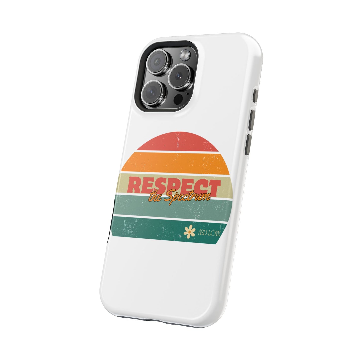 Vintage Rainbow: Respect the Spectrum - ASD Awareness Phone Case