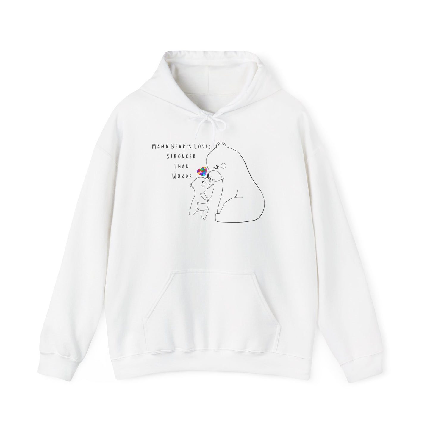 Stronger Than Words - Mama Bear's Love Hoodie - Autism Awareness Hoodie