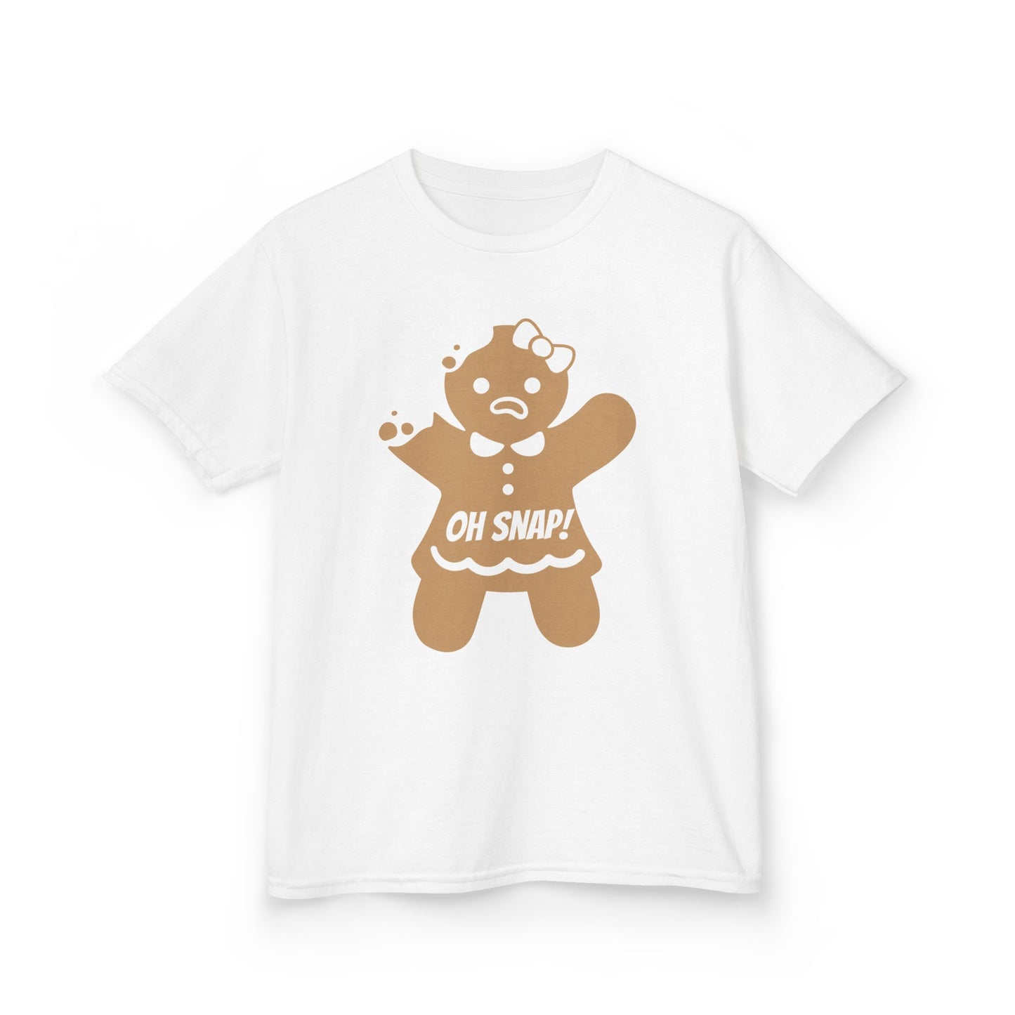 Oh Snap! Broken Gingerbread Girl, Kids Tee - Funny Holiday Shirt for Christmas and Gingerbread lovers