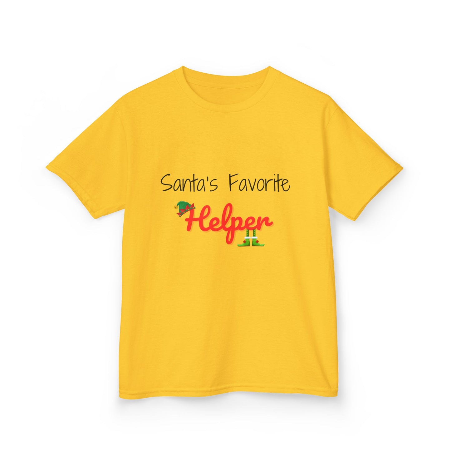 Santa's Favorite Helper Kids Tee - Cute Christmas Shirt for Boys and Girls