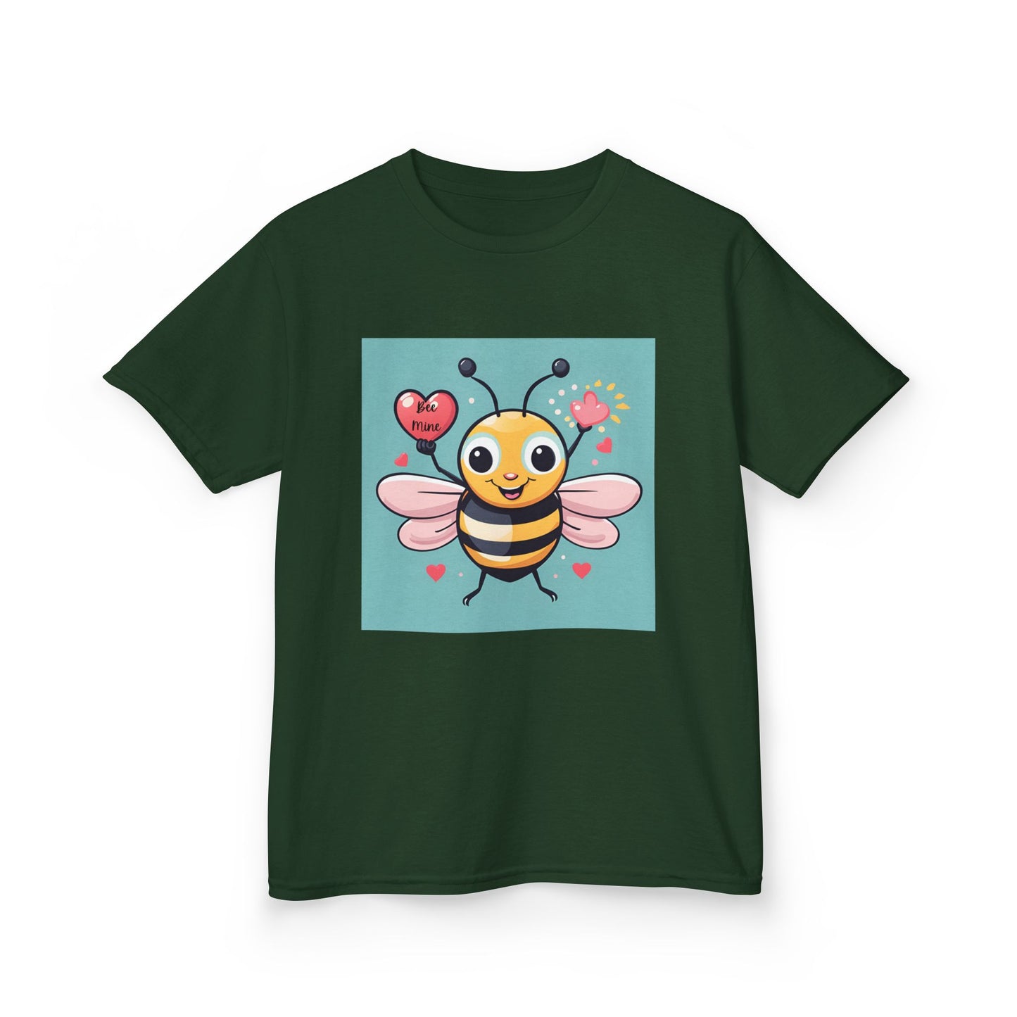 Bee Mine - Heart LIfting Bumble Bee Valentine's Kids Tee