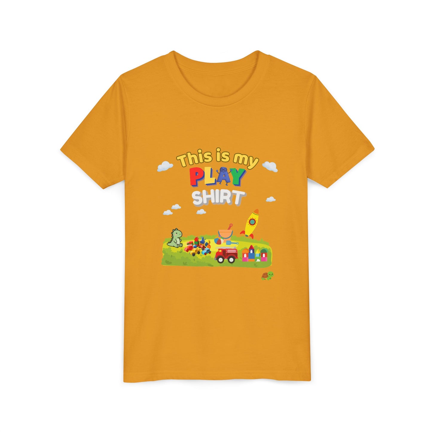 This is My Play Shirt Youth Tee | Toy Rocket, Blocks, Truck Kids Shirt
