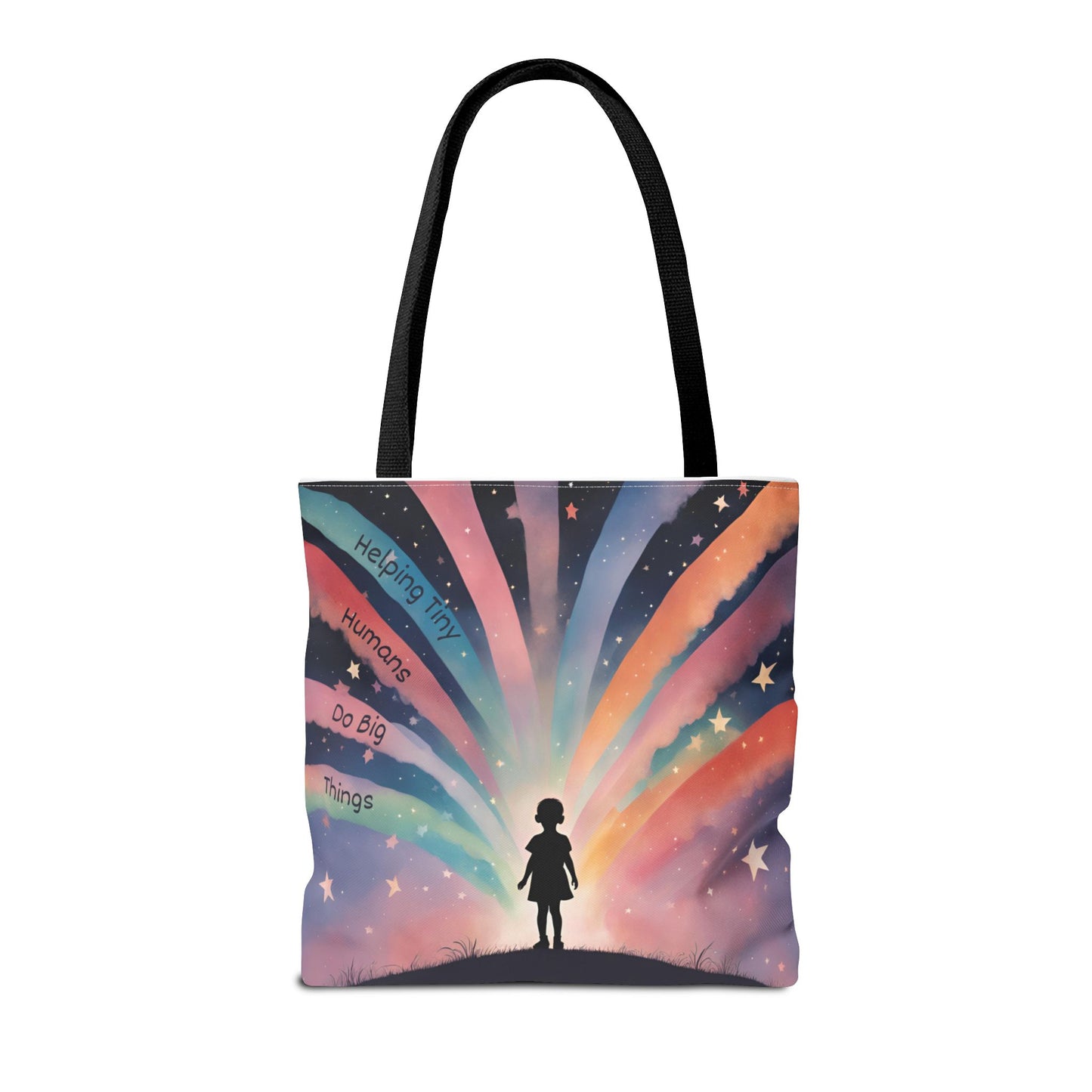 Helping Tiny Humans Do Big Things Tote - Inspiring Kids to Reach for the Stars