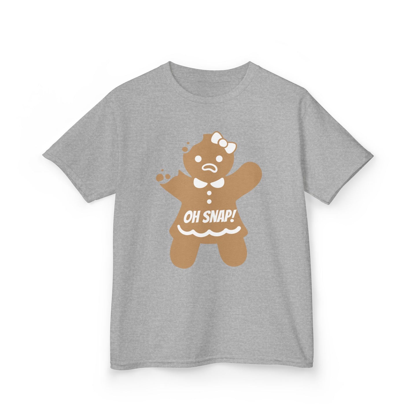 Oh Snap! Broken Gingerbread Girl, Kids Tee - Funny Holiday Shirt for Christmas and Gingerbread lovers
