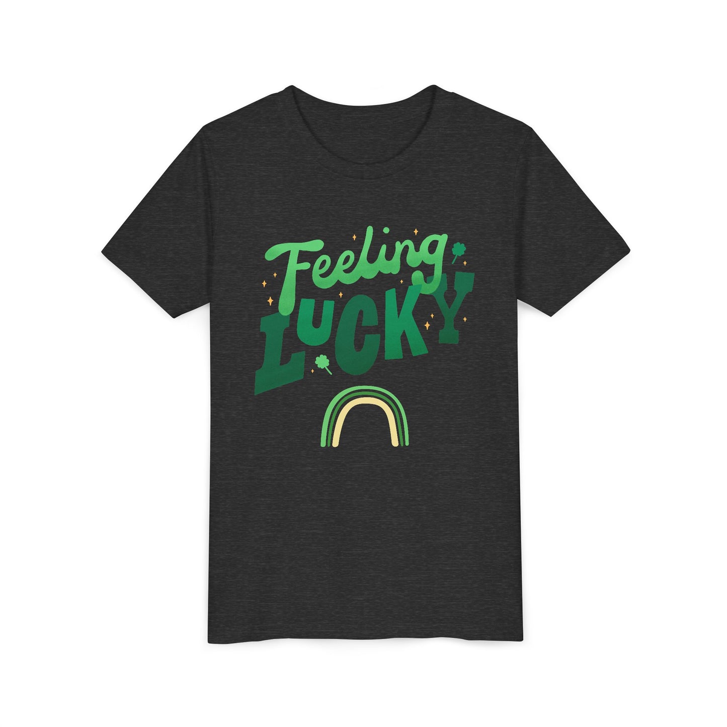 Feeling Lucky rainbow Youth Tee | St. Patrick's Day kids shirt