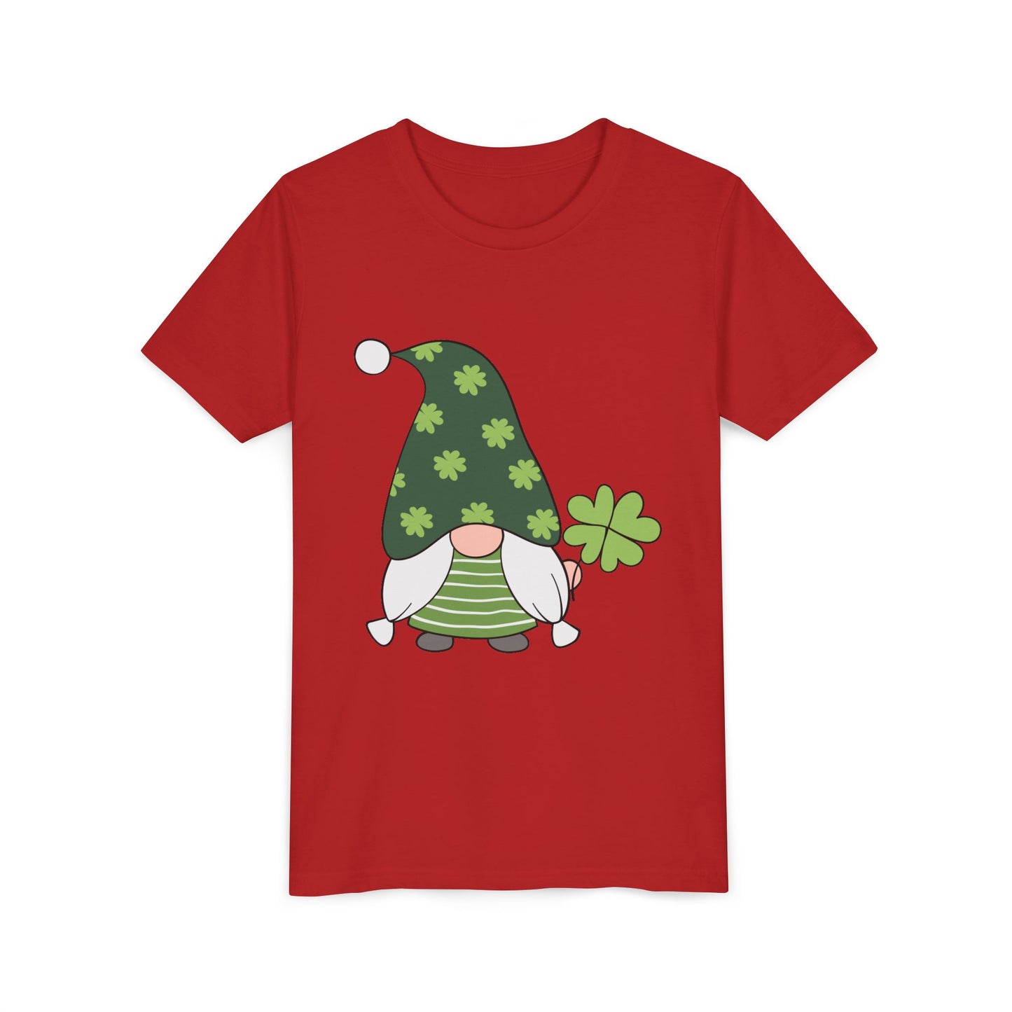 Shamrock Gnome Youth Tee | St. Patrick's Day Clover Kids Shirt