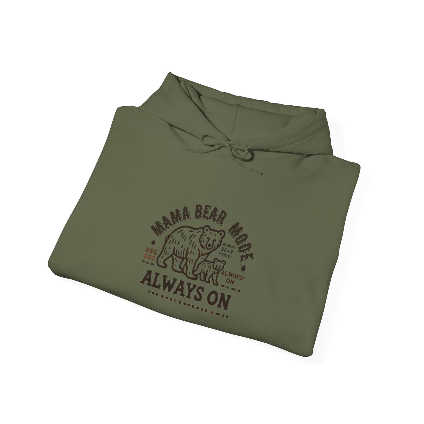 Vintage Mama Bear Mode - Always On Hoodie - Cute Gift for Moms, Perfect for Birthdays, Mother's Day, Relaxation, Everyday Wear