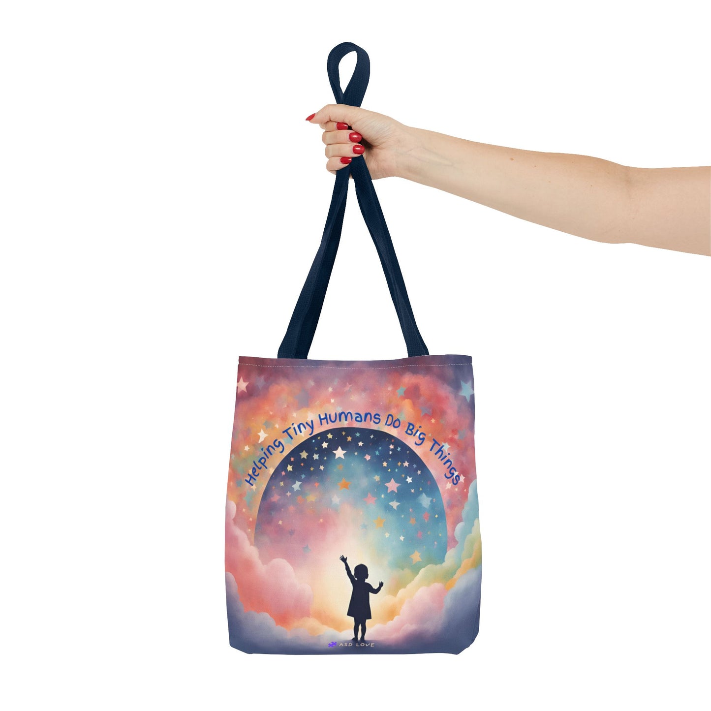 Helping Tiny Humans Do Big Things Tote - Inspiring Kids to Reach for the Stars