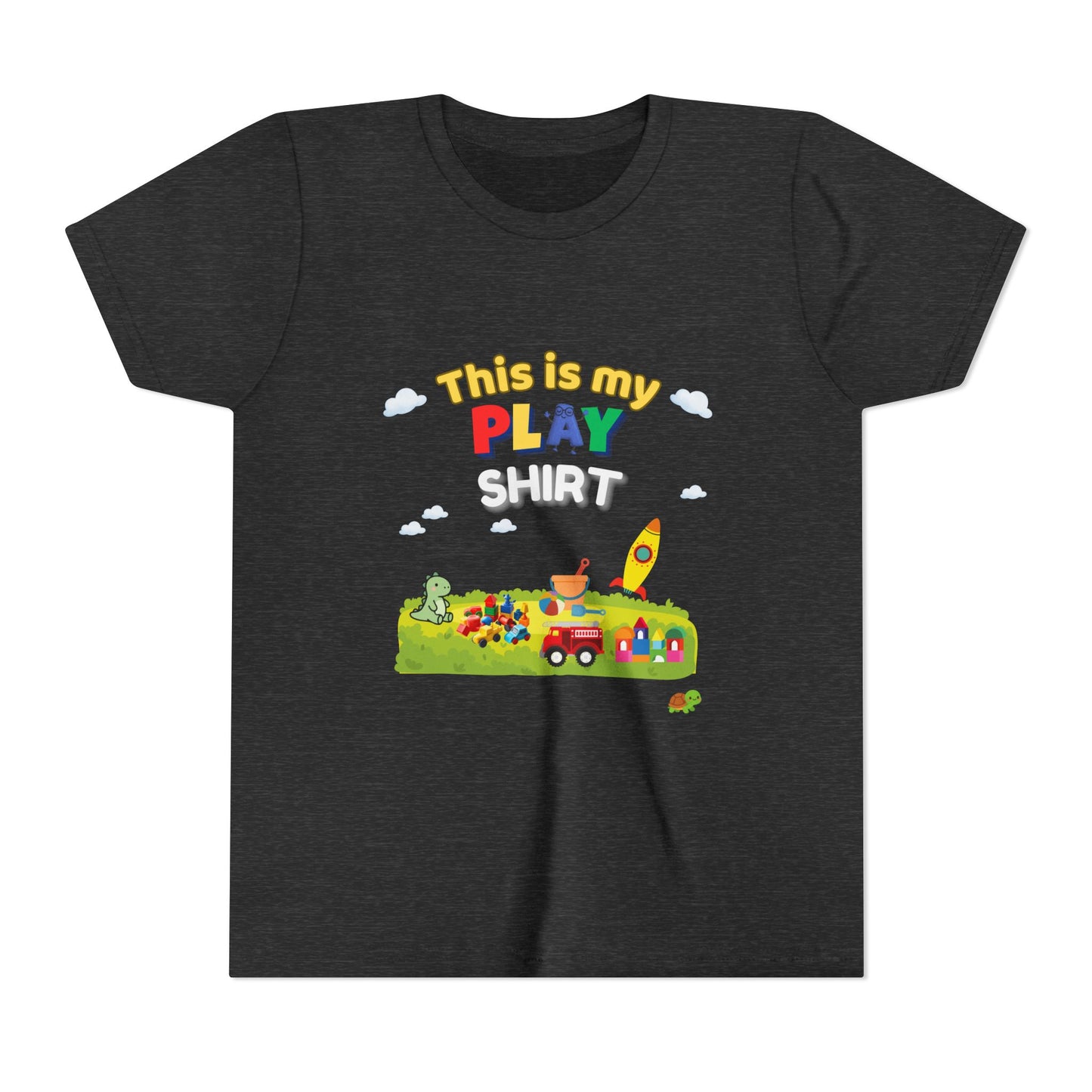 This is My Play Shirt Youth Tee | Toy Rocket, Blocks, Truck Kids Shirt