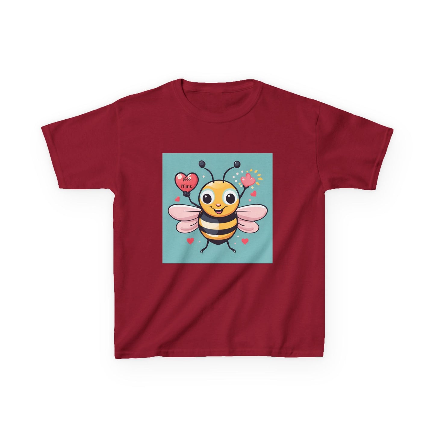 Bee Mine - Heart LIfting Bumble Bee Valentine's Kids Tee