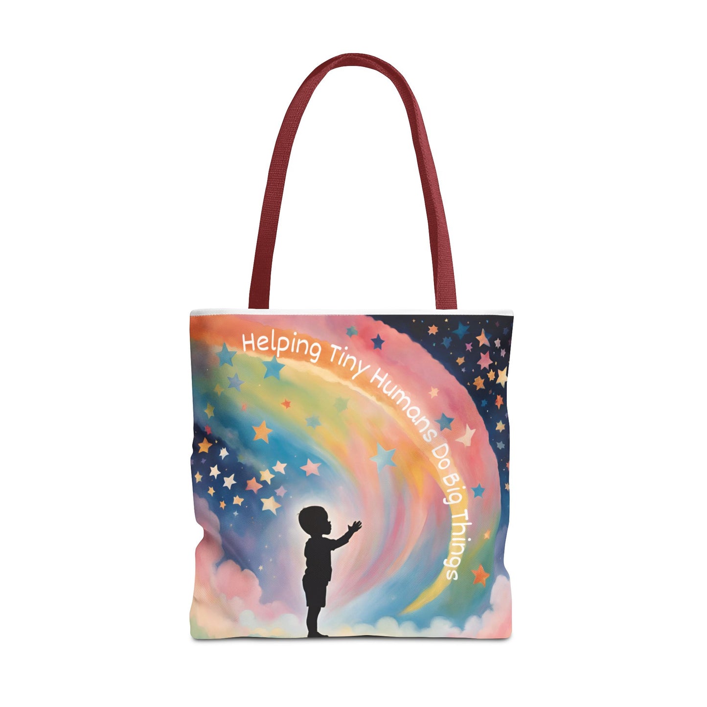 Helping Tiny Humans Do Big Things Tote - Inspiring Kids to Reach for the Stars