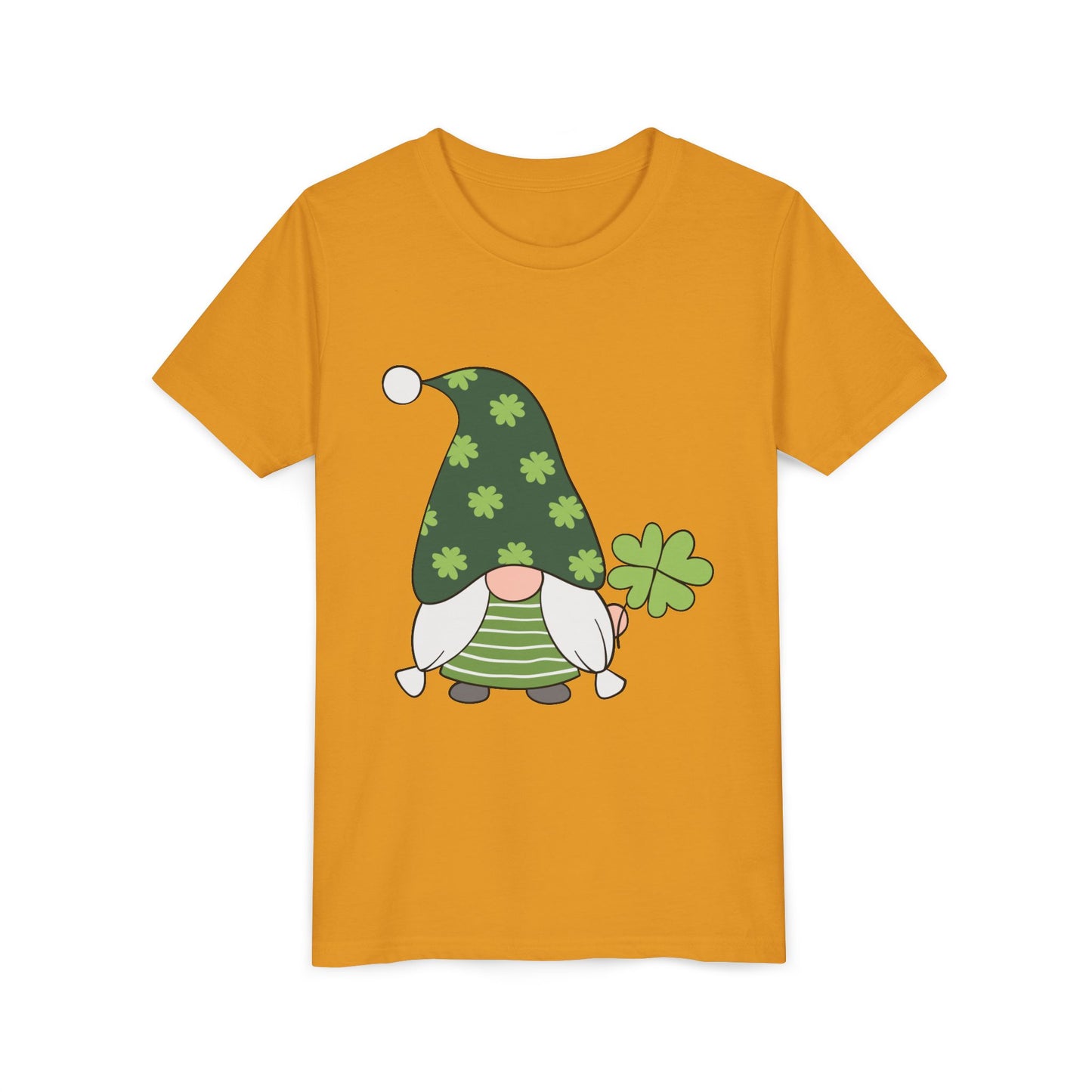 Shamrock Gnome Youth Tee | St. Patrick's Day Clover Kids Shirt