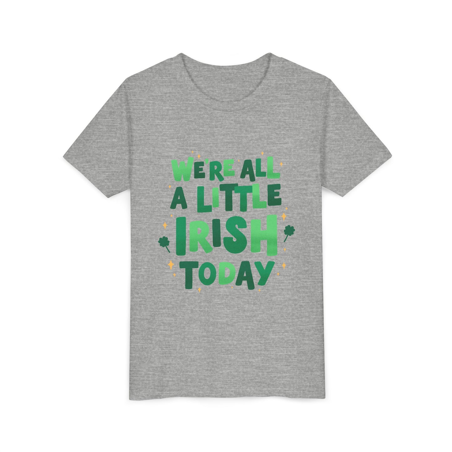 We are All A Little Irish Today Youth Tee | St. Patricks Day Shamrock Shirt