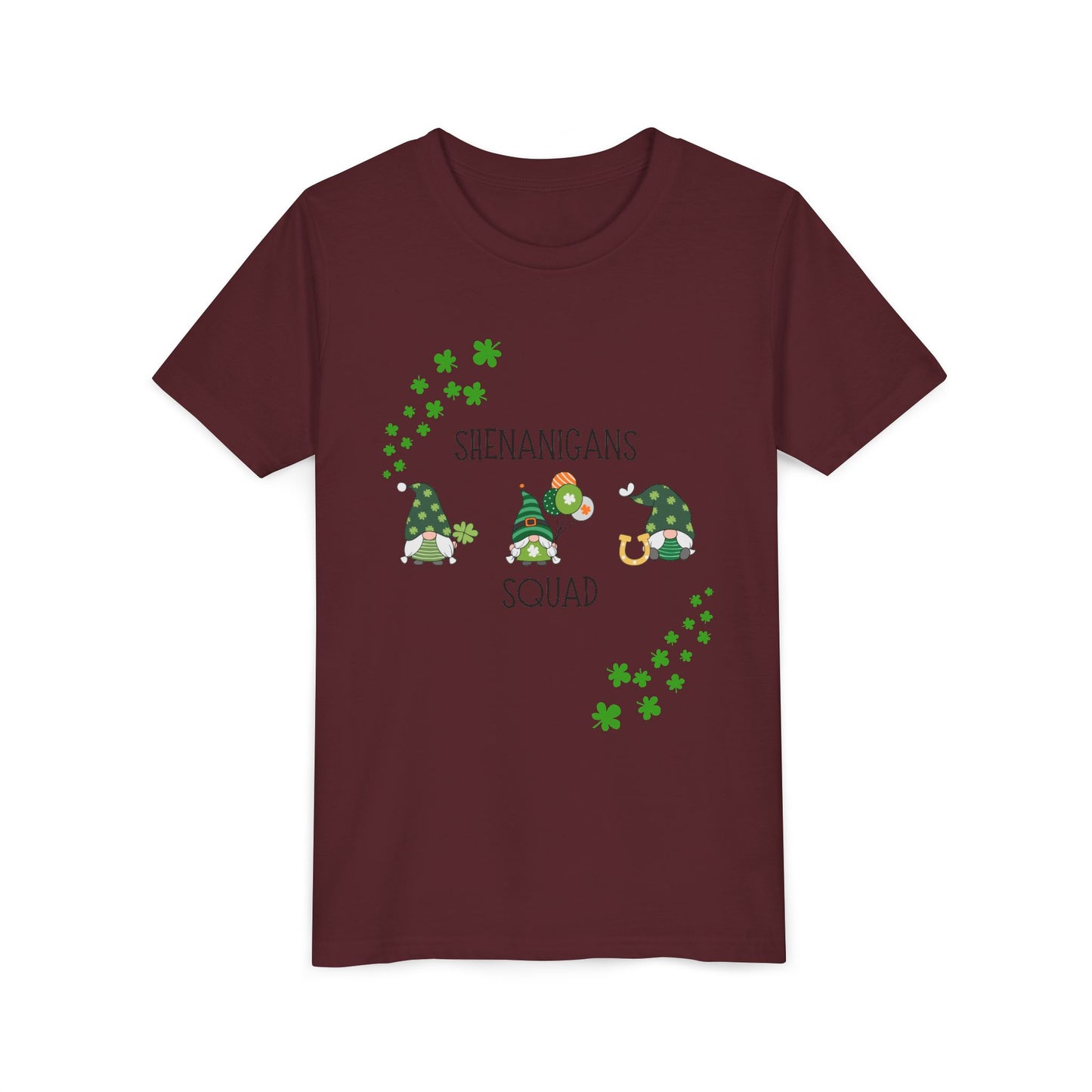 Shenanigans Squad Gnomes Youth Tee | St. Patrick's Day Shamrock Kids Shirt