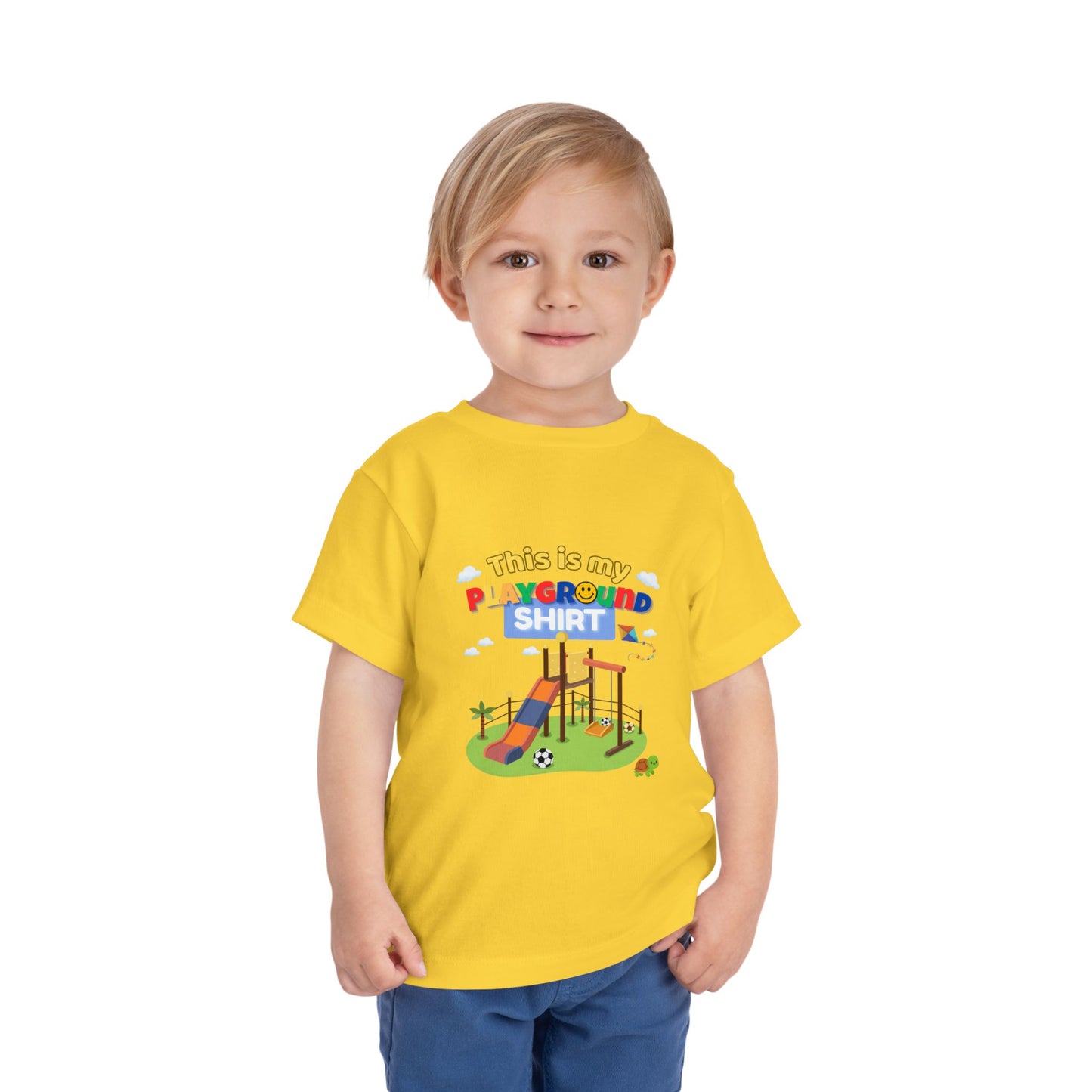 Playground Illustration Toddler Tee | Kids Slide Park Shirt
