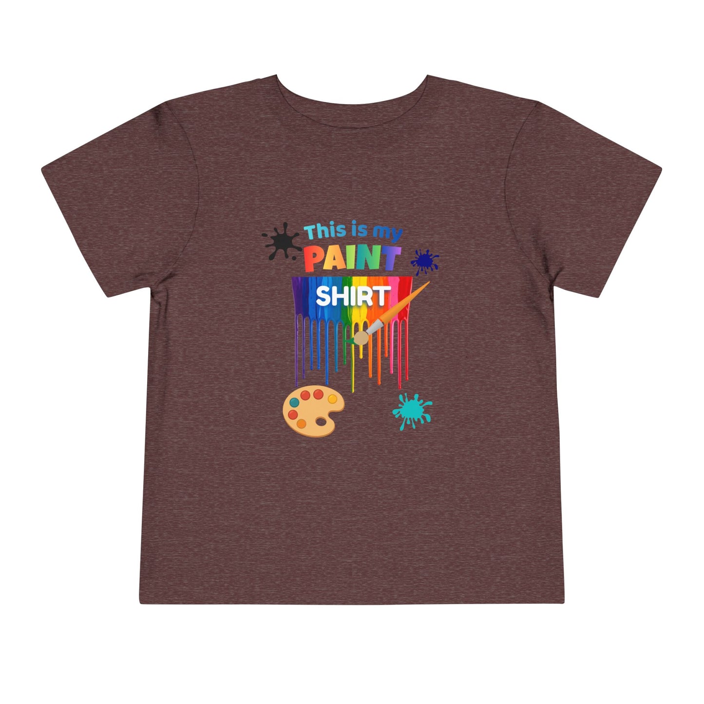 This Is My Paint Shirt Toddler Tee | Colorful Paint Palette Drips, Art Splash Design