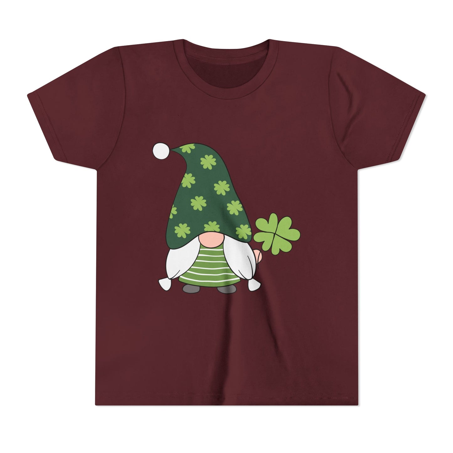 Shamrock Gnome Youth Tee | St. Patrick's Day Clover Kids Shirt