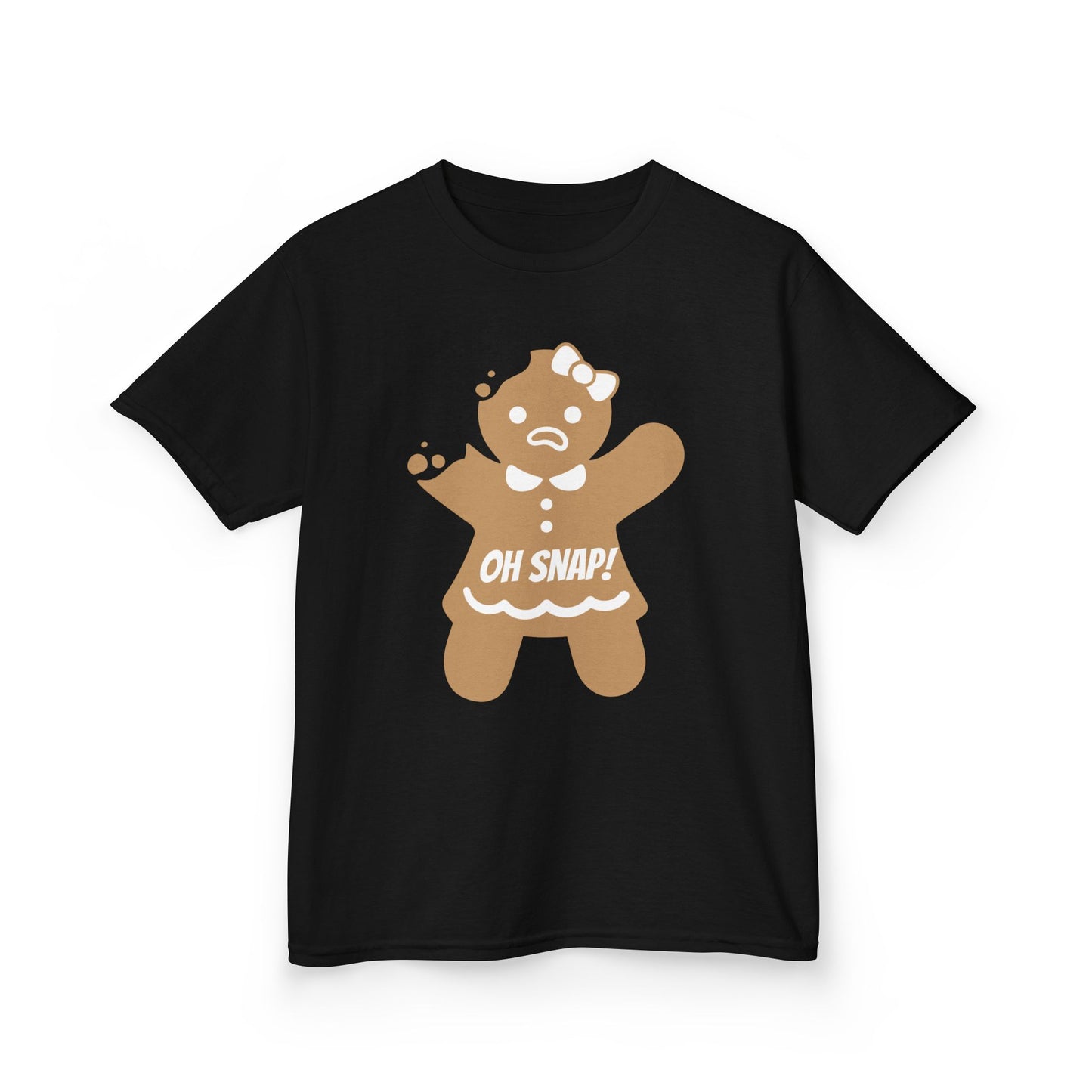Oh Snap! Broken Gingerbread Girl, Kids Tee - Funny Holiday Shirt for Christmas and Gingerbread lovers