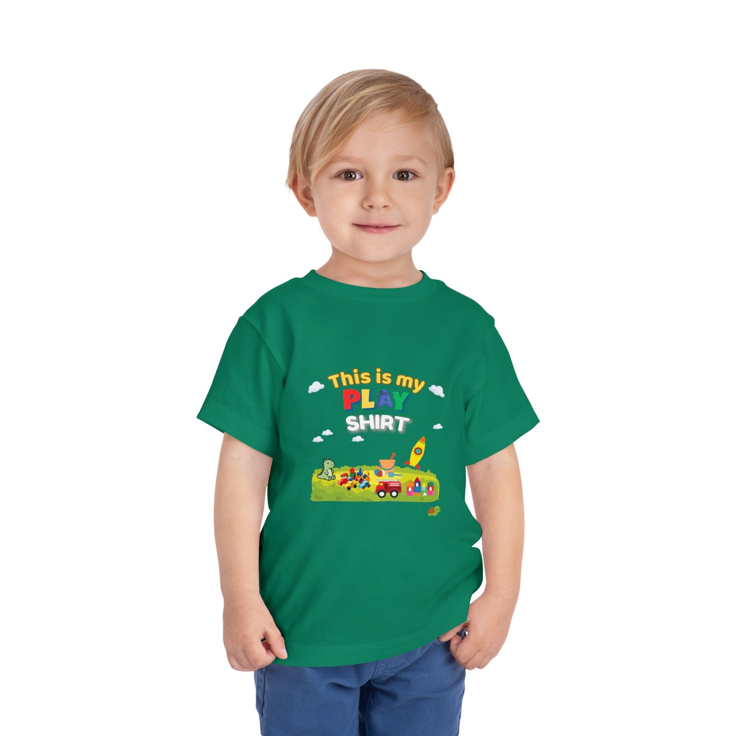 This Is My Play Shirt Toddler Tee | Toy Train, Blocks, Rocket