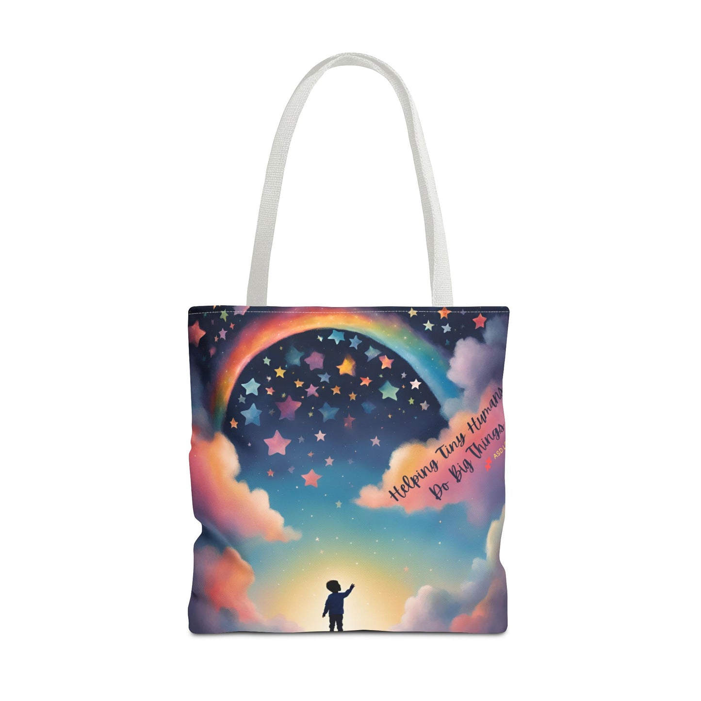 Helping Tiny Humans Do Big Things Tote - Inspiring Kids to Reach for the Stars