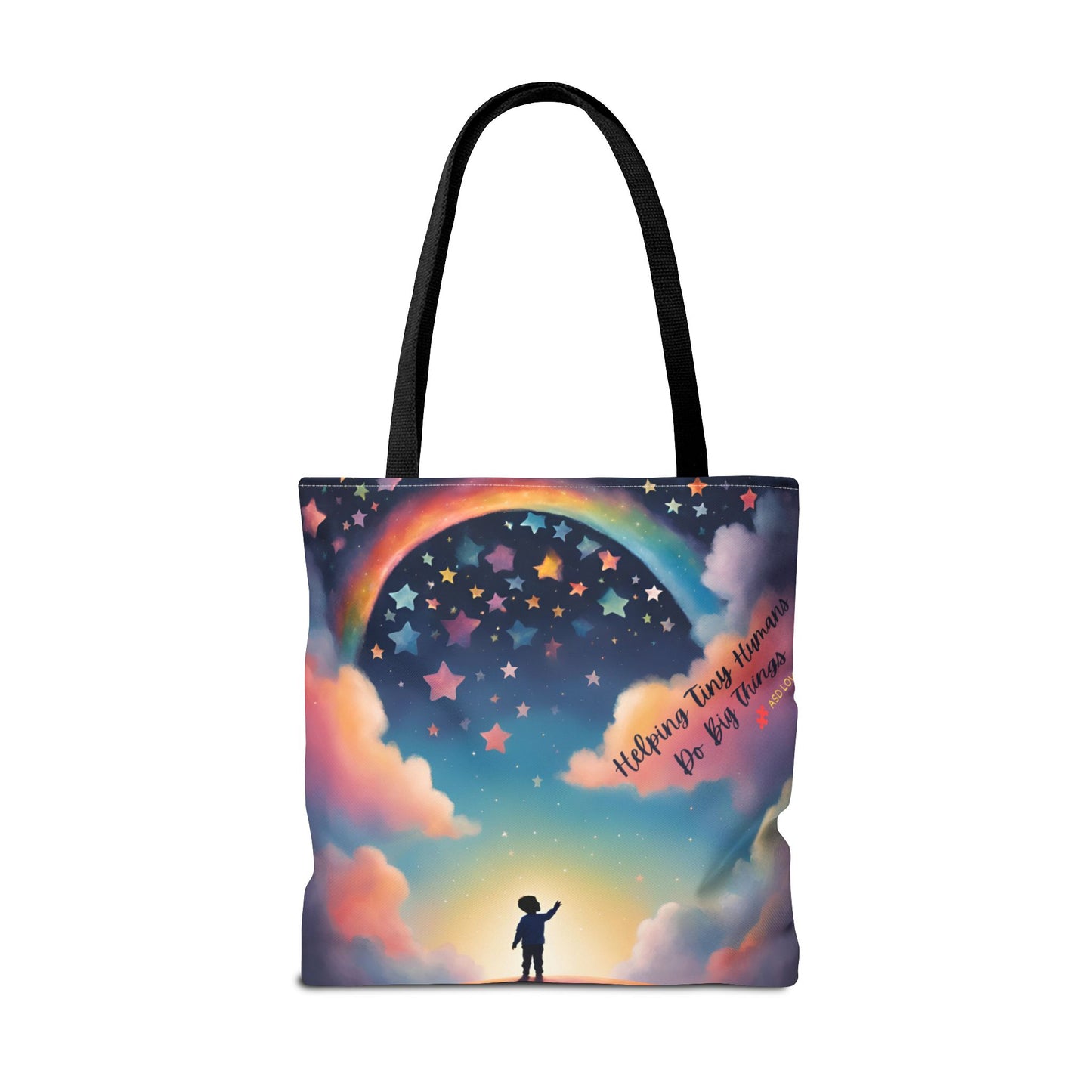 Helping Tiny Humans Do Big Things Tote - Inspiring Kids to Reach for the Stars