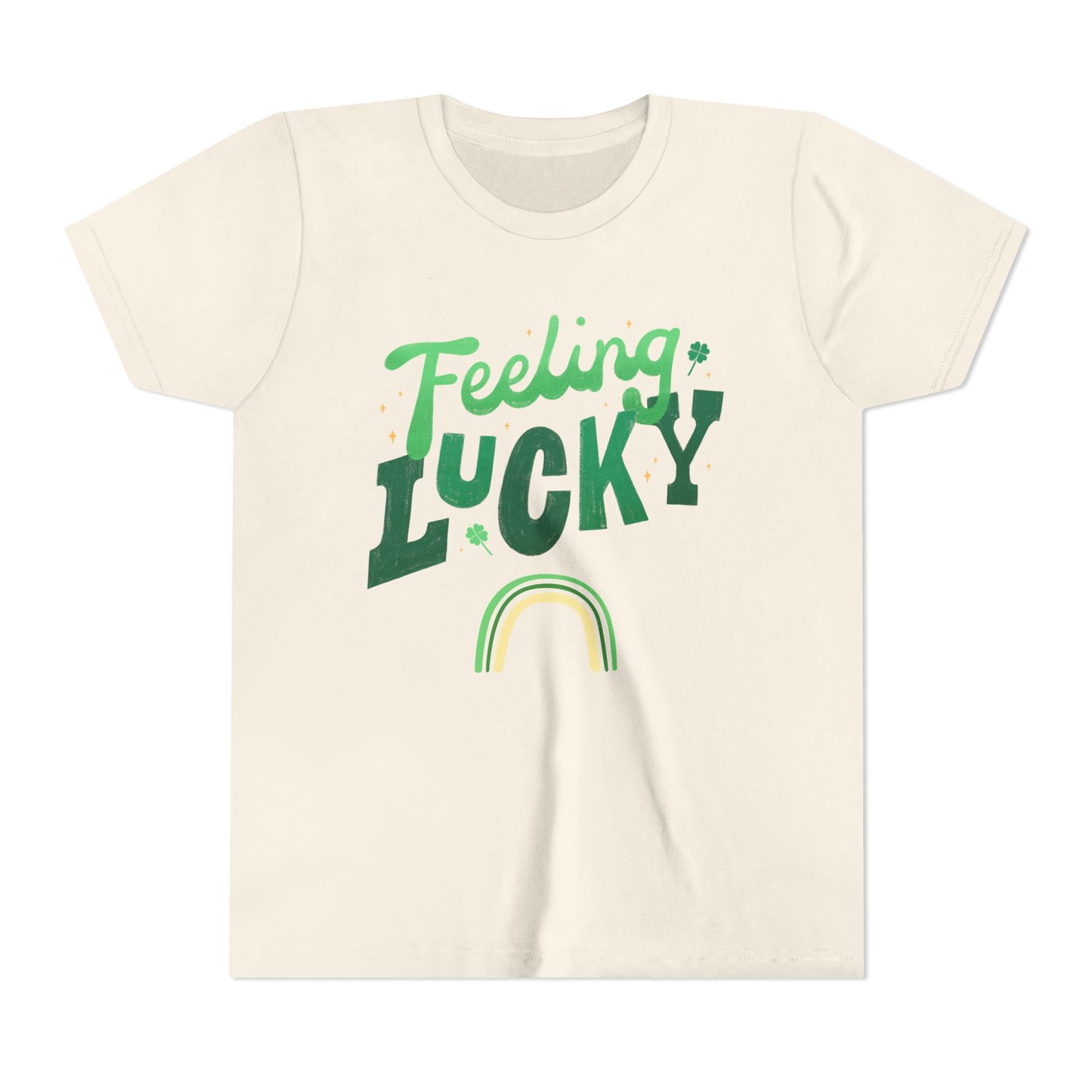 Feeling Lucky rainbow Youth Tee | St. Patrick's Day kids shirt