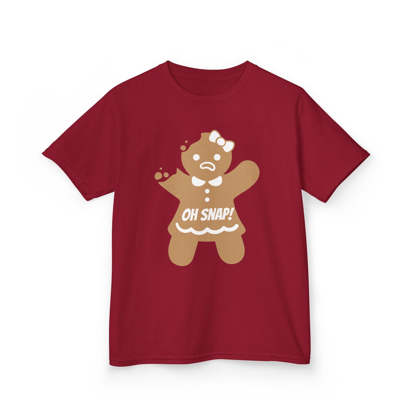 Oh Snap! Broken Gingerbread Girl, Kids Tee - Funny Holiday Shirt for Christmas and Gingerbread lovers