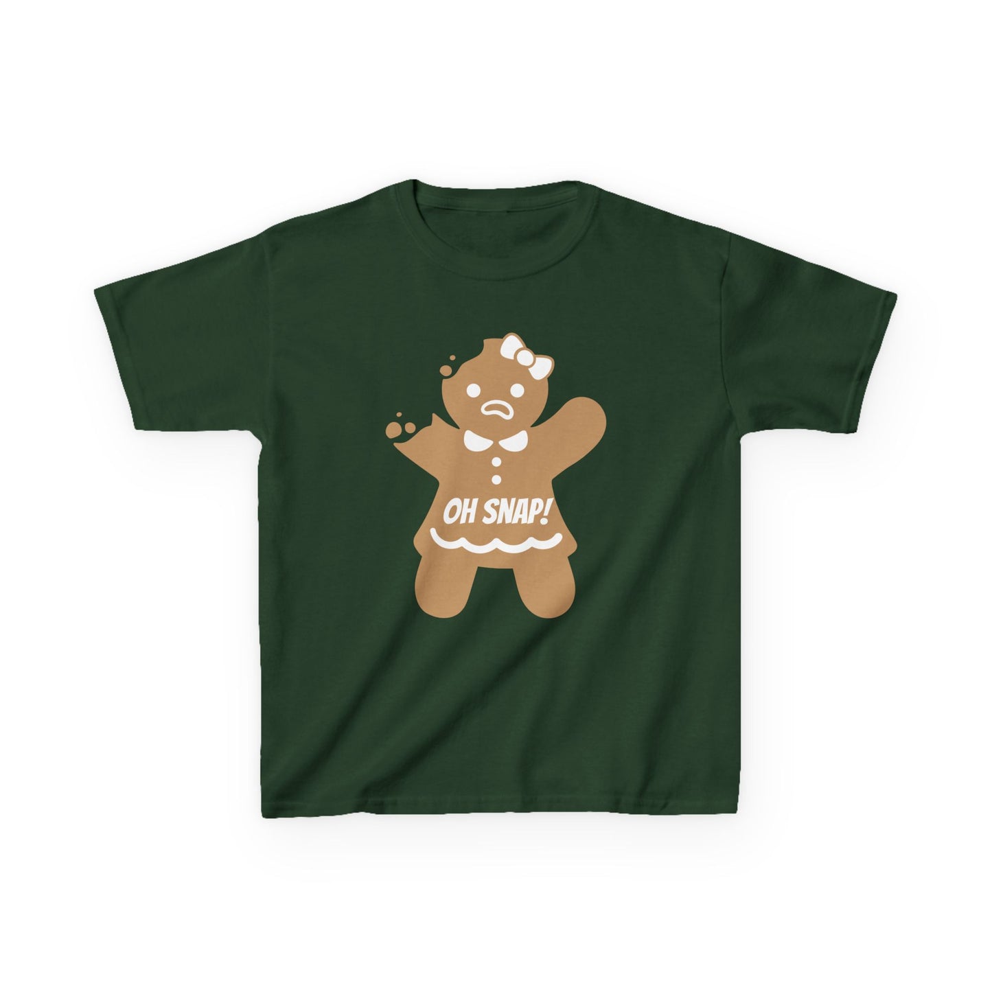 Oh Snap! Broken Gingerbread Girl, Kids Tee - Funny Holiday Shirt for Christmas and Gingerbread lovers