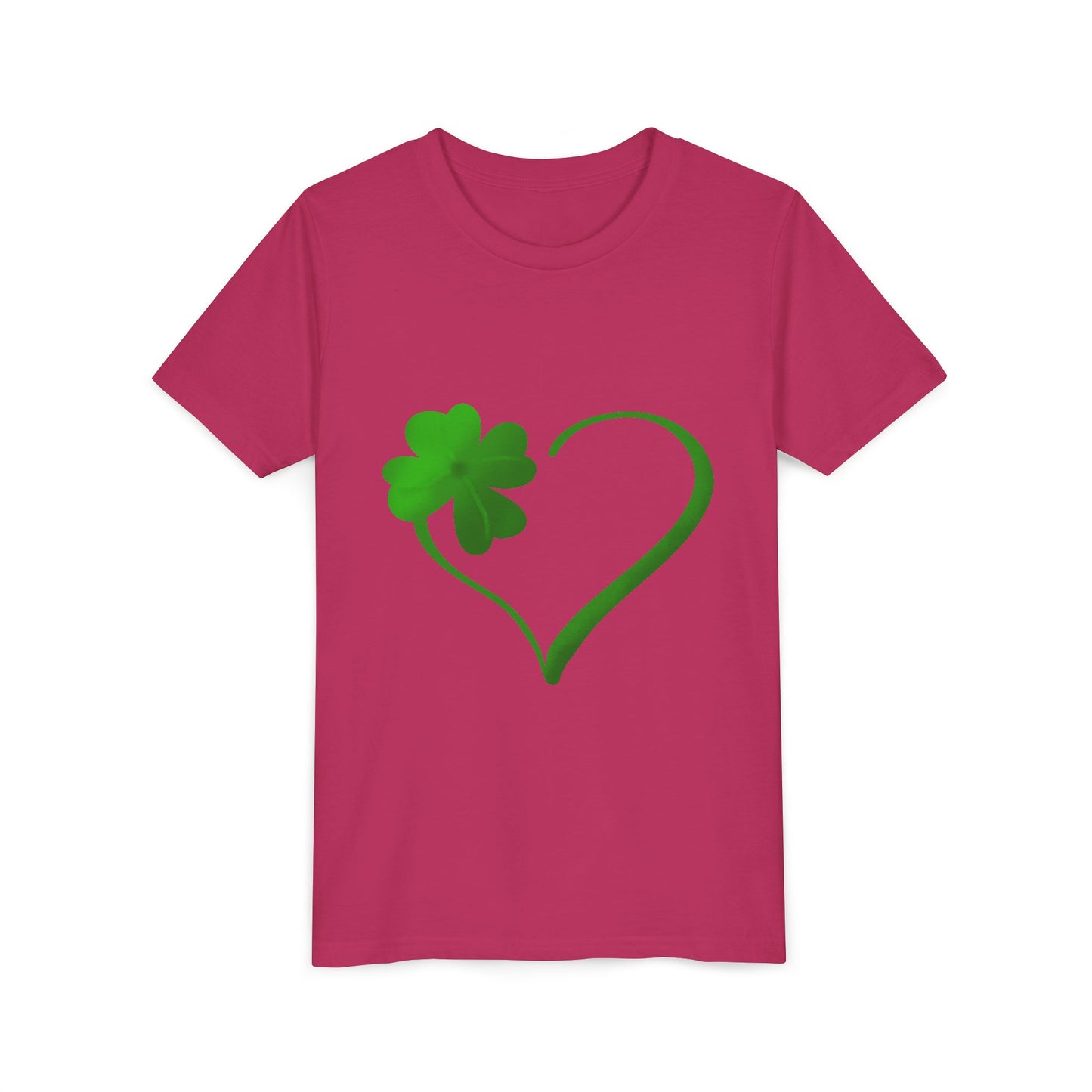 Shamrock Heart Youth Tee | St. Patrick's Day Clover Kids Shirt