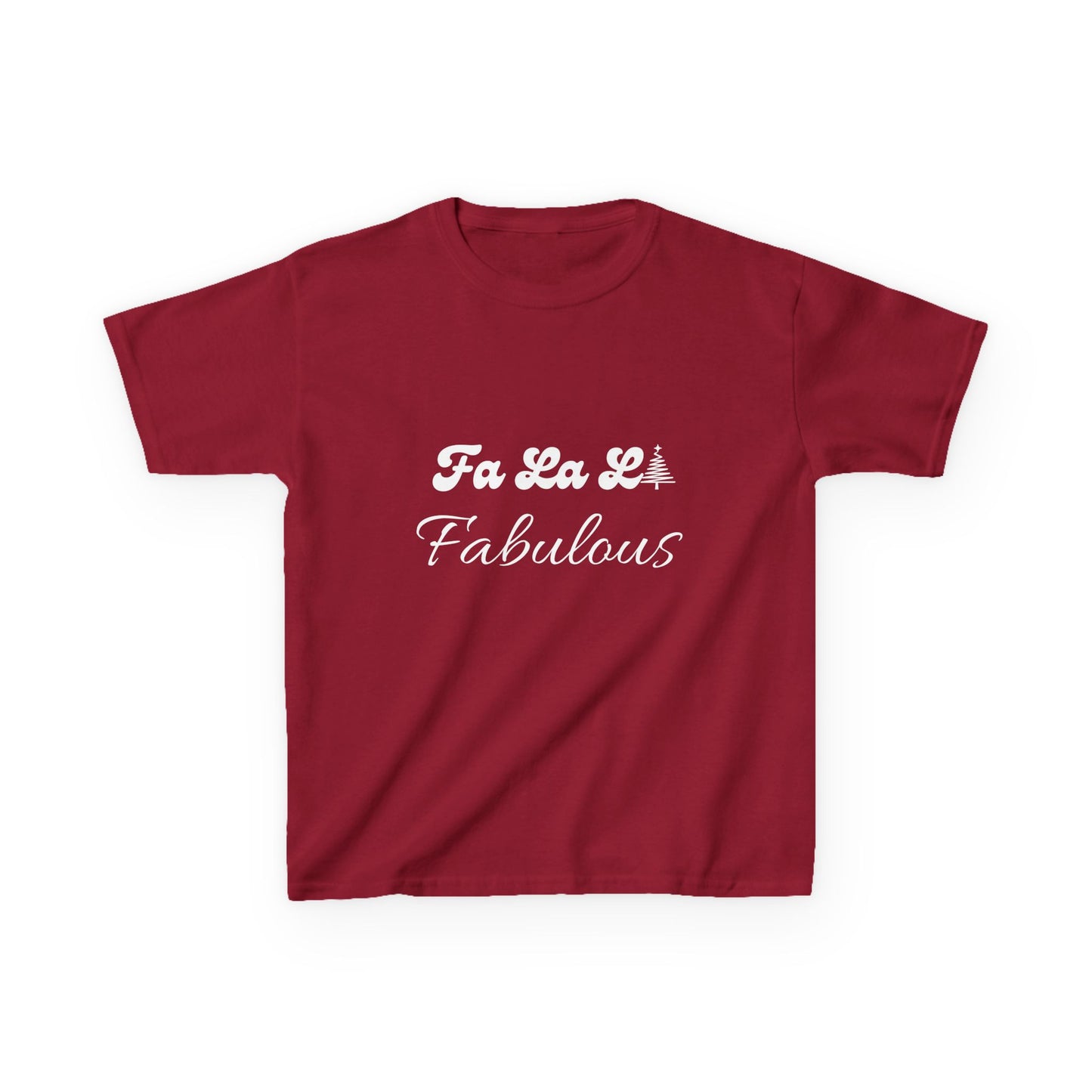 Fa La LA Fabulous Kids Tee - Fun Christmas Shirt for Boys and Girls