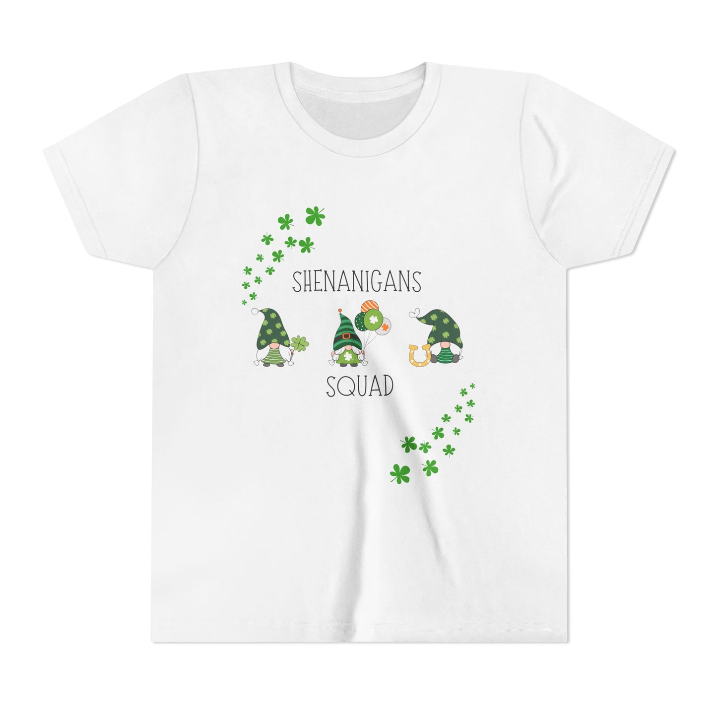 Shenanigans Squad Gnomes Youth Tee | St. Patrick's Day Shamrock Kids Shirt