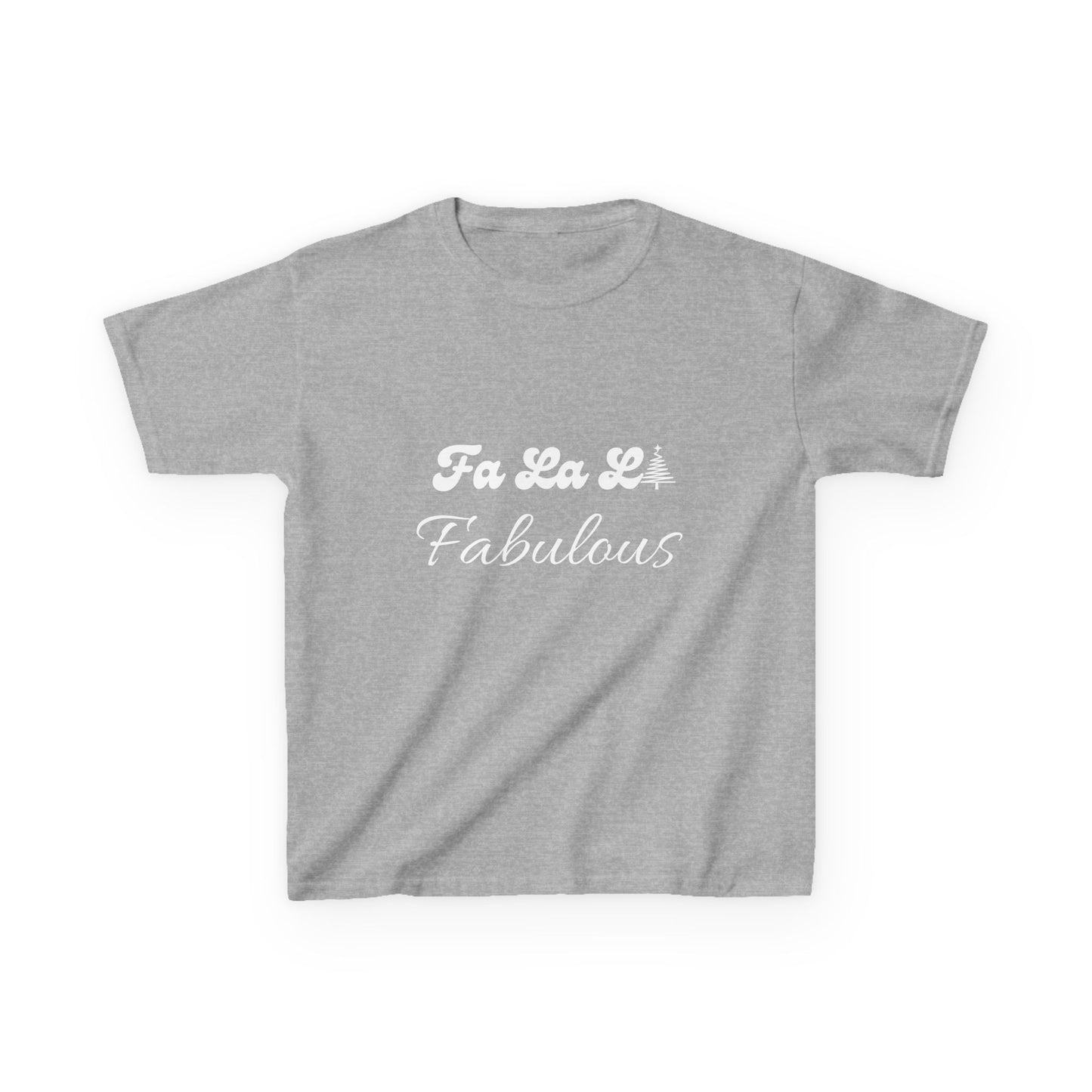 Fa La LA Fabulous Kids Tee - Fun Christmas Shirt for Boys and Girls