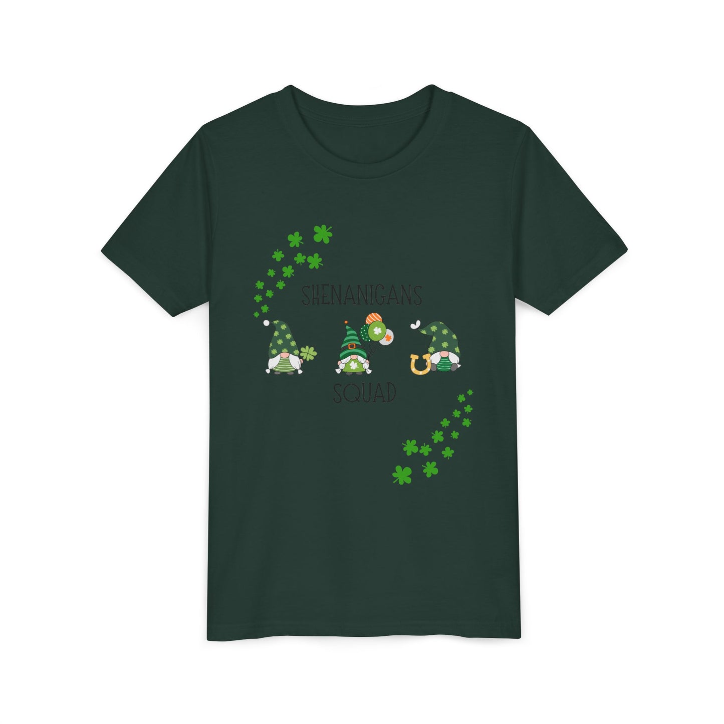 Shenanigans Squad Gnomes Youth Tee | St. Patrick's Day Shamrock Kids Shirt