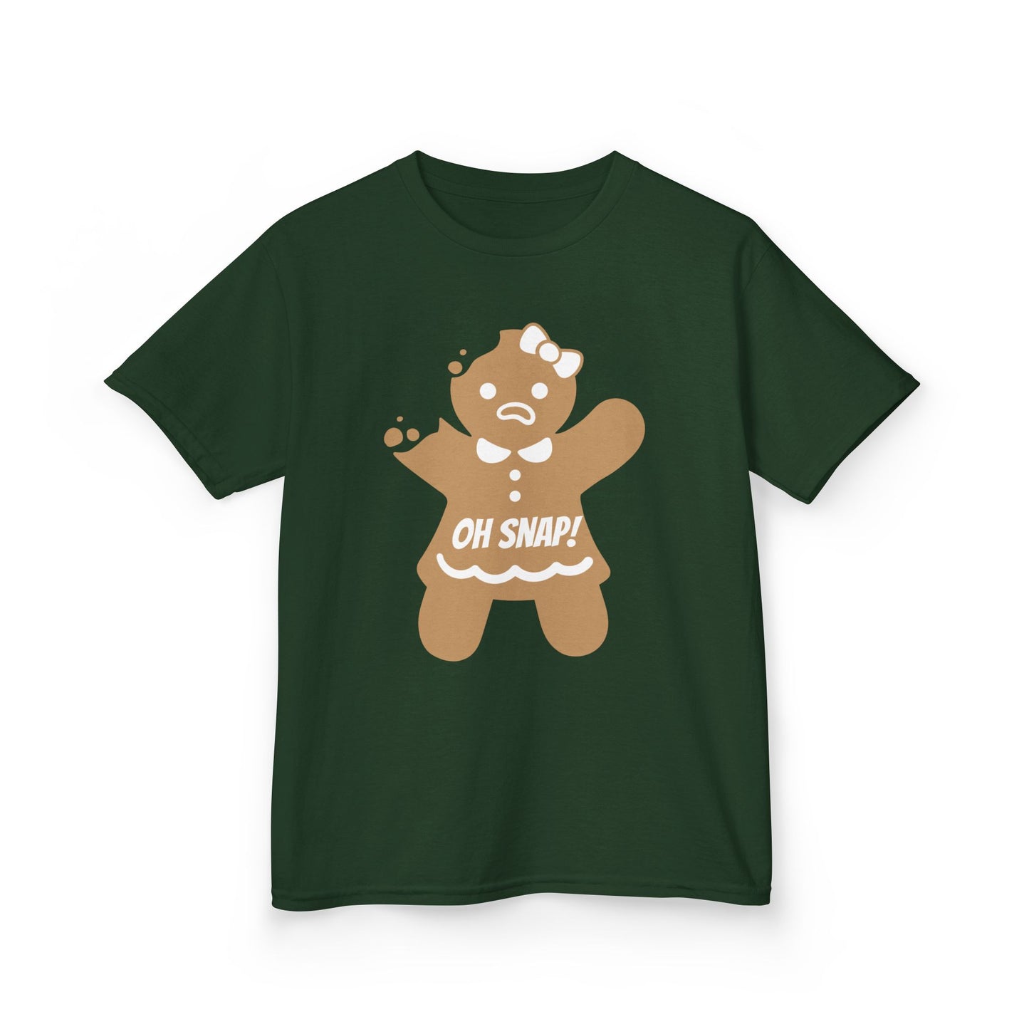 Oh Snap! Broken Gingerbread Girl, Kids Tee - Funny Holiday Shirt for Christmas and Gingerbread lovers