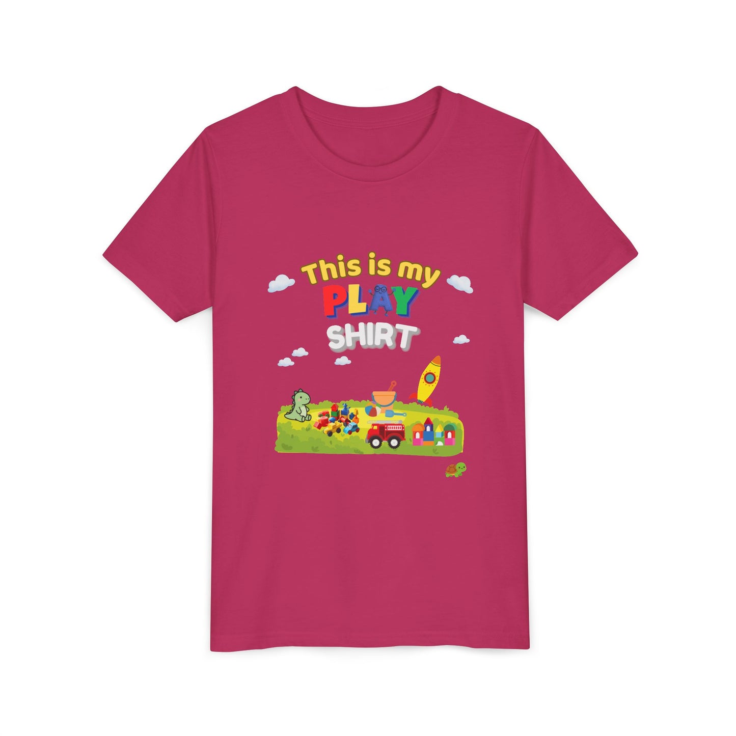 This is My Play Shirt Youth Tee | Toy Rocket, Blocks, Truck Kids Shirt