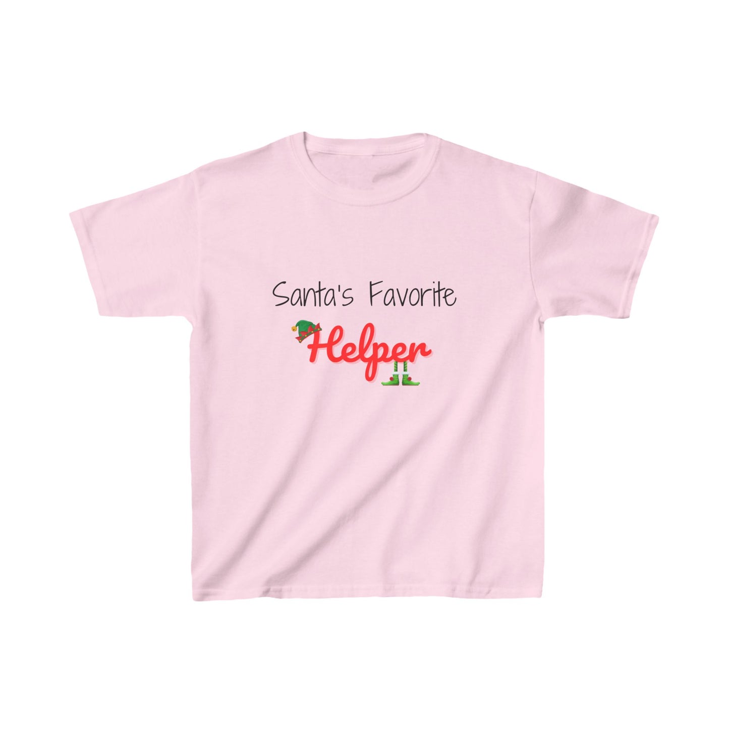 Santa's Favorite Helper Kids Tee - Cute Christmas Shirt for Boys and Girls