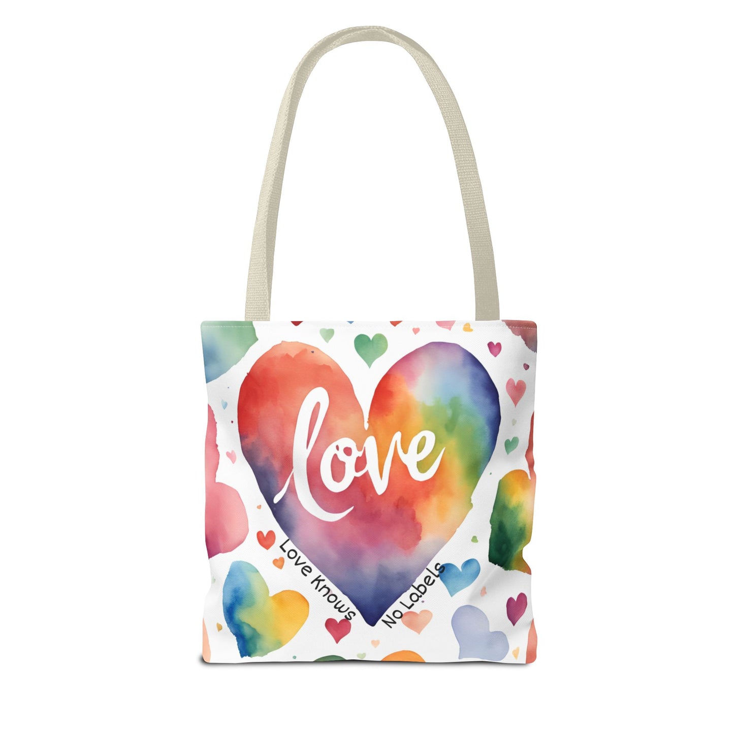 Love Knows No Labels - Hearts, Hearts, Hearts Tote Bag - Embrace Every Difference