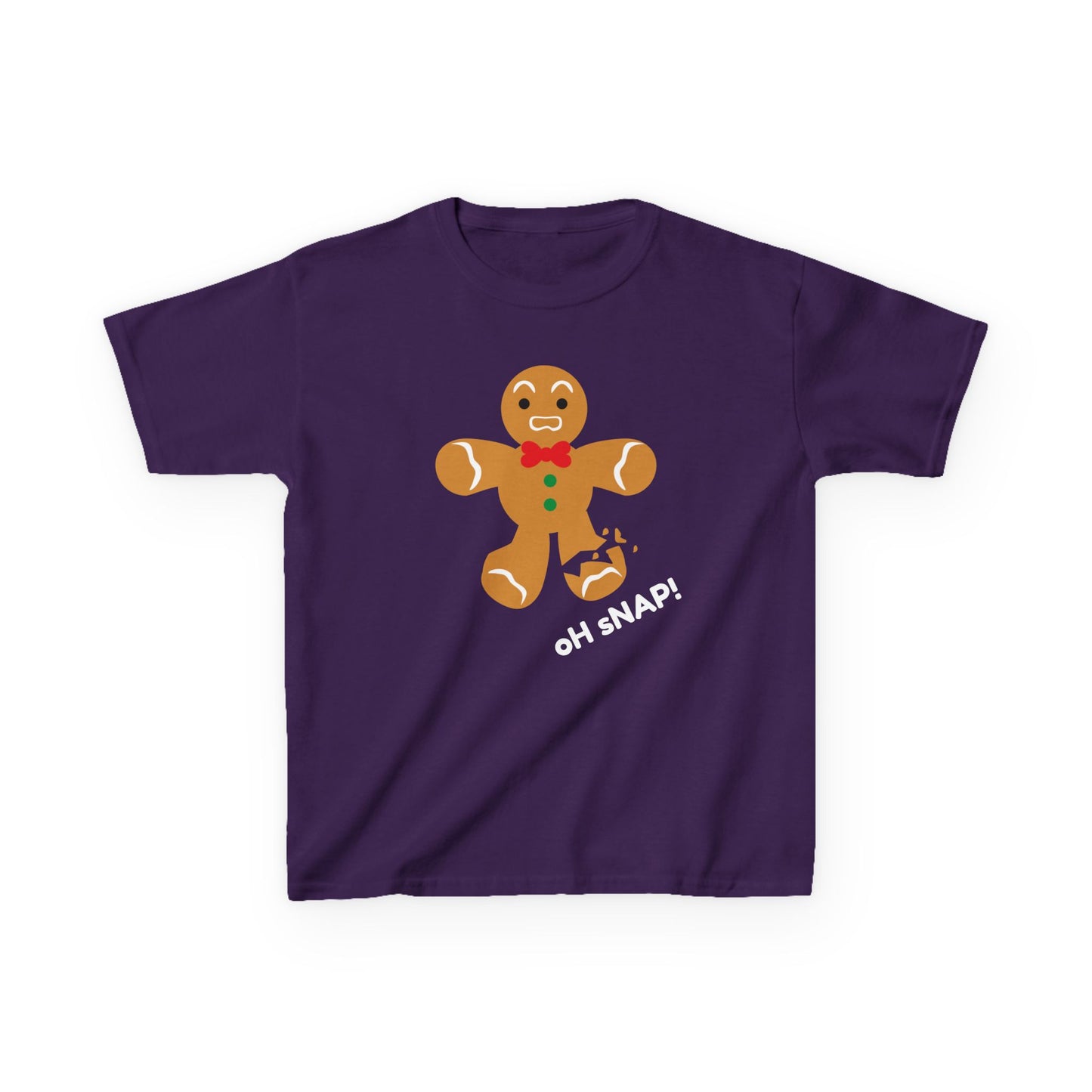 Oh Snap! Broken Gingerbread boy Kids Tee - Funny Holiday Shirt for Christmas and Gingerbread Fans