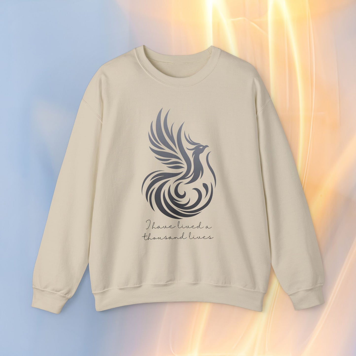 Phoenix Rising Sweatshirt - I Have Lived a Thousand Lives | Inspirational Unisex Sweatshirt - BlackF