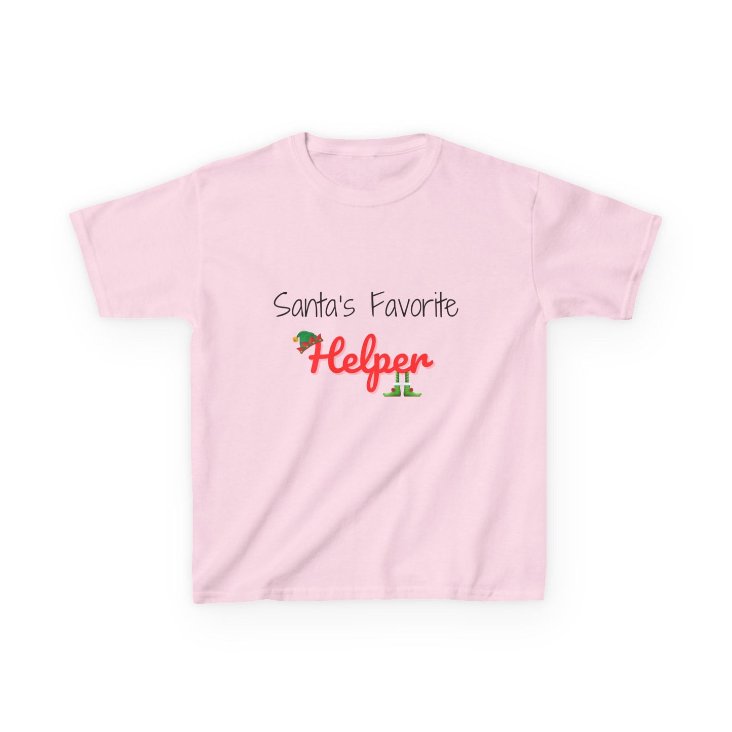 Santa's Favorite Helper Kids Tee - Cute Christmas Shirt for Boys and Girls