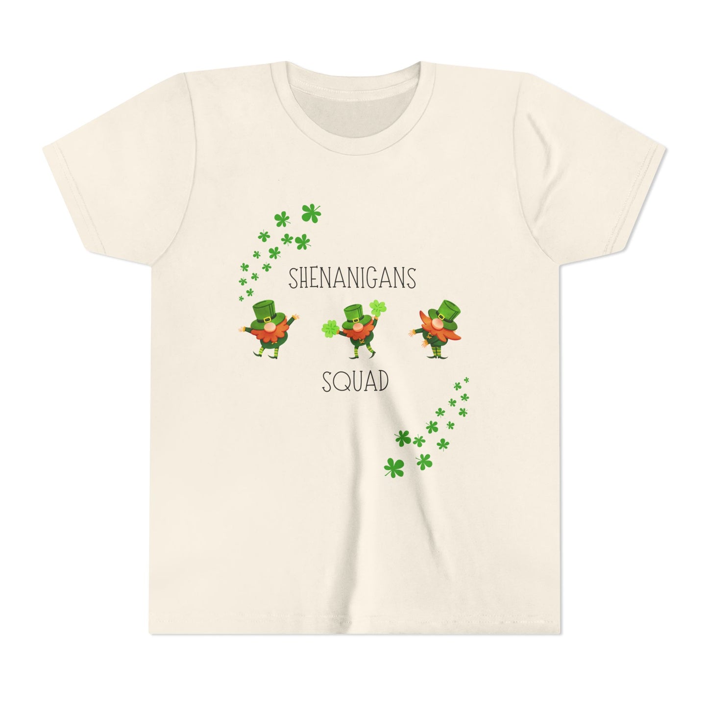 Shenanigans Squad Youth Tee | St. Patrick's Day Leprechaun Shamrock Shirt
