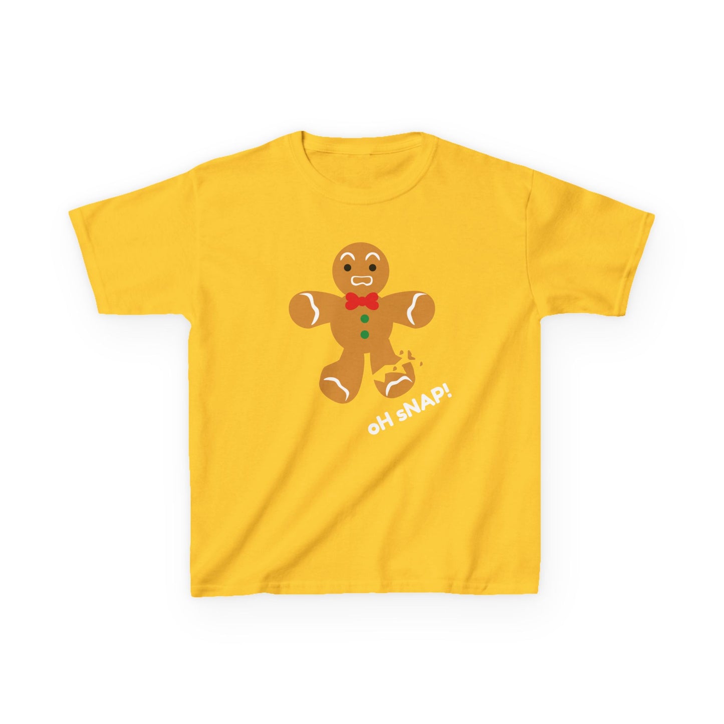 Oh Snap! Broken Gingerbread boy Kids Tee - Funny Holiday Shirt for Christmas and Gingerbread Fans