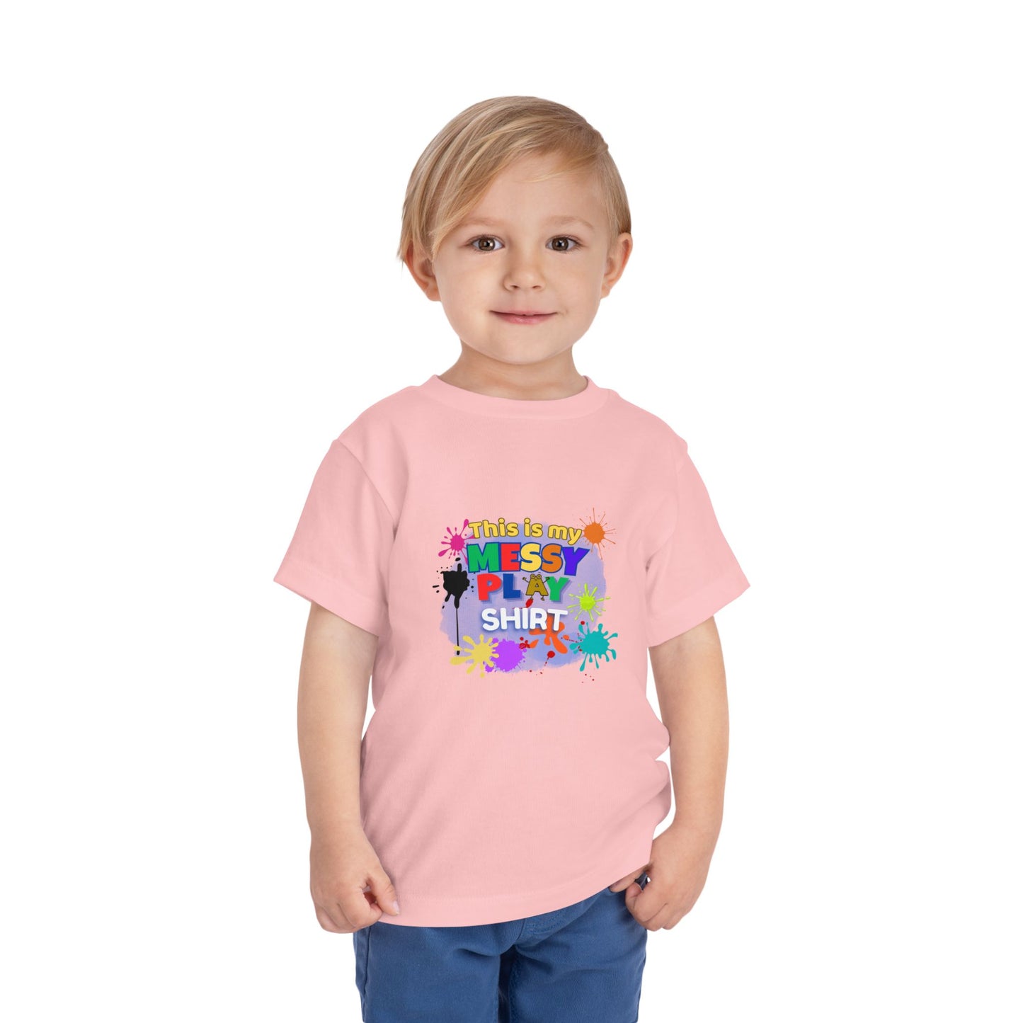 Messy Play Paint Splatter Toddler Tee | "This is my messy play shirt"
