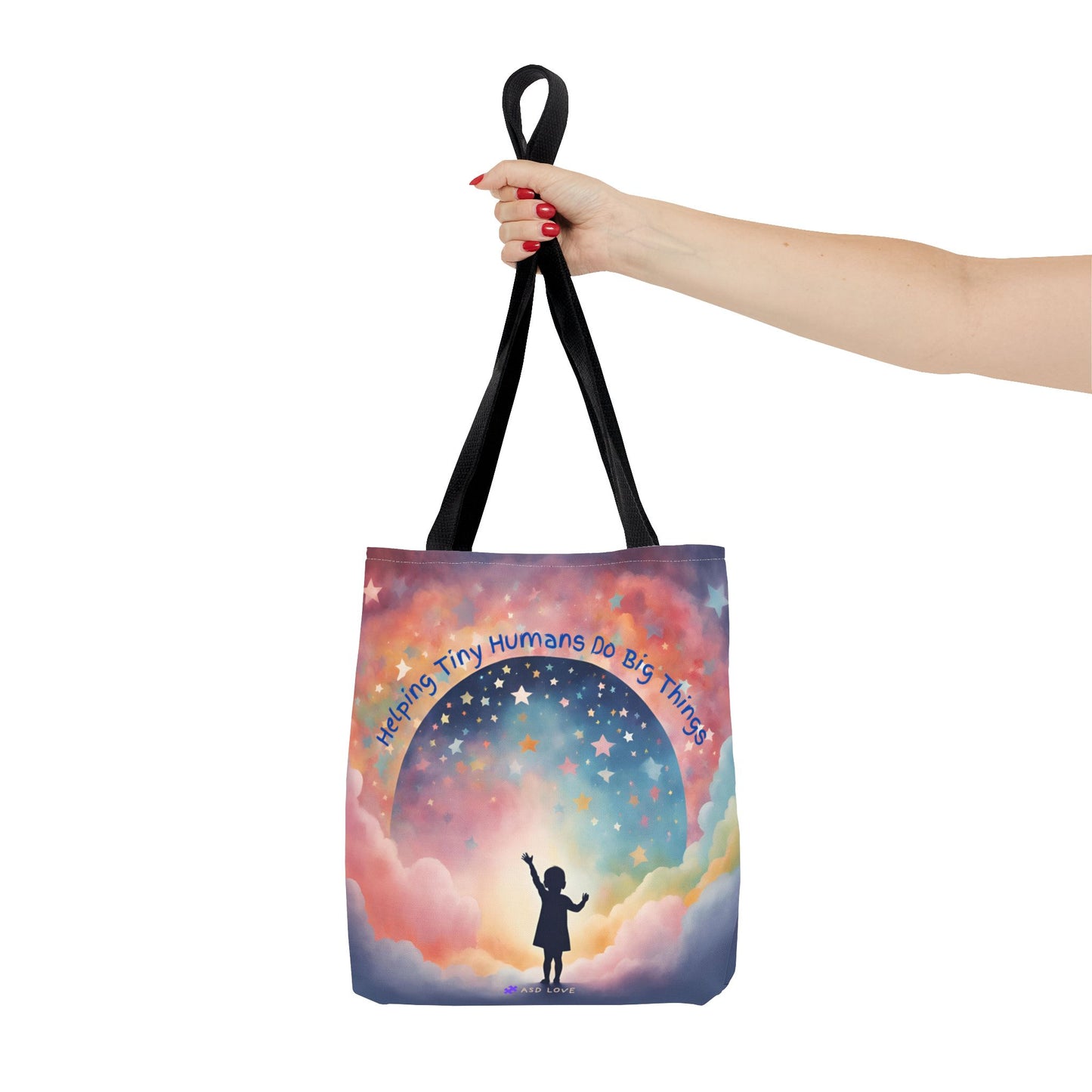 Helping Tiny Humans Do Big Things Tote - Inspiring Kids to Reach for the Stars