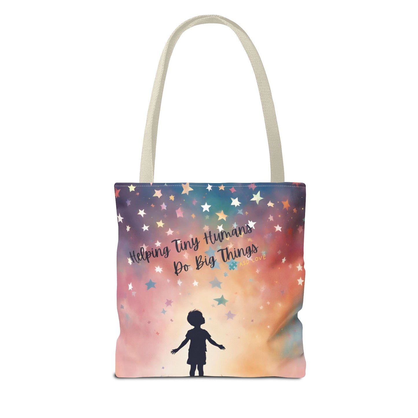 Helping Tiny Humans Do Big Things Tote - Inspiring Kids to Reach for the Stars